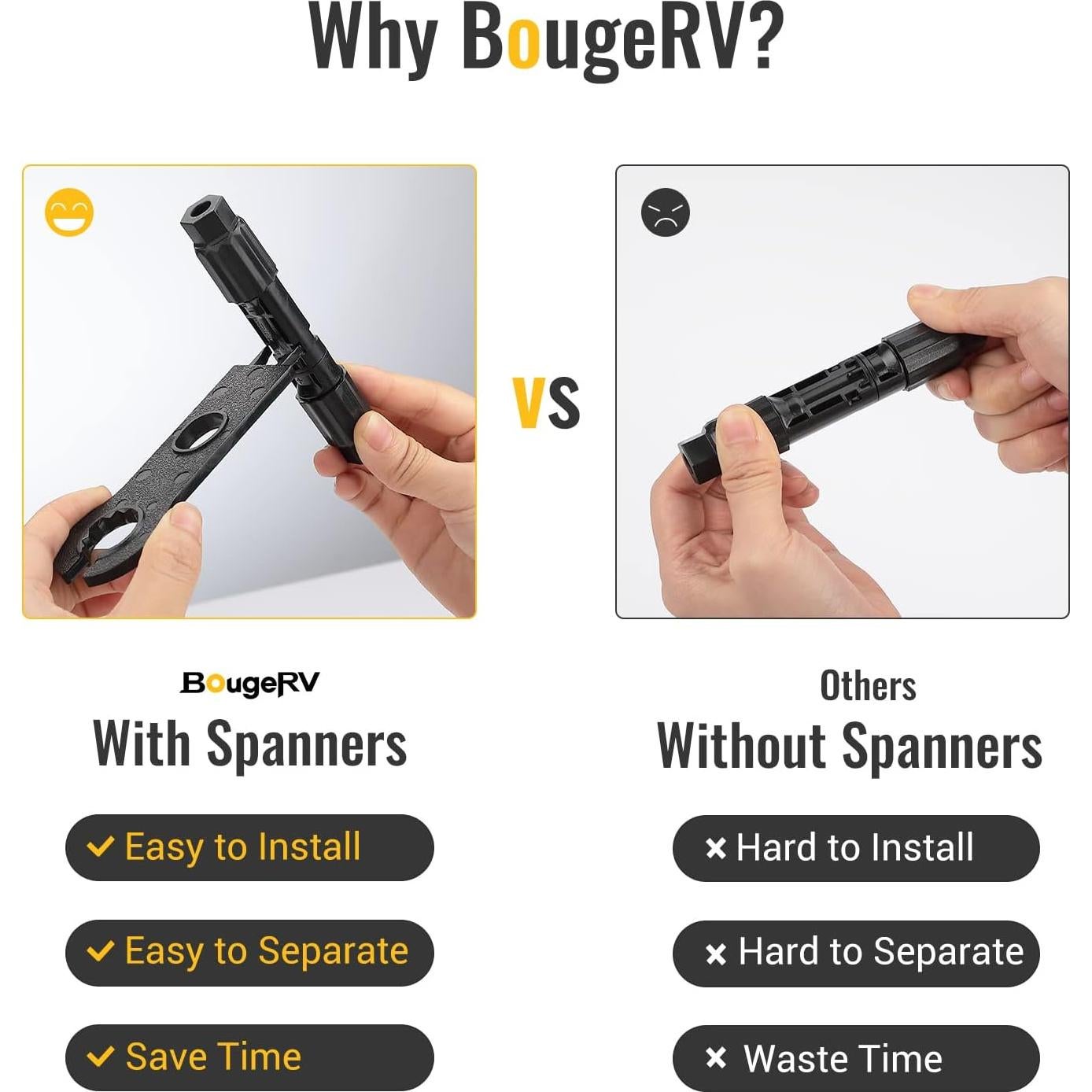 Kit Conectores Solares BougeRV 8AWG IP68 12 Piezas