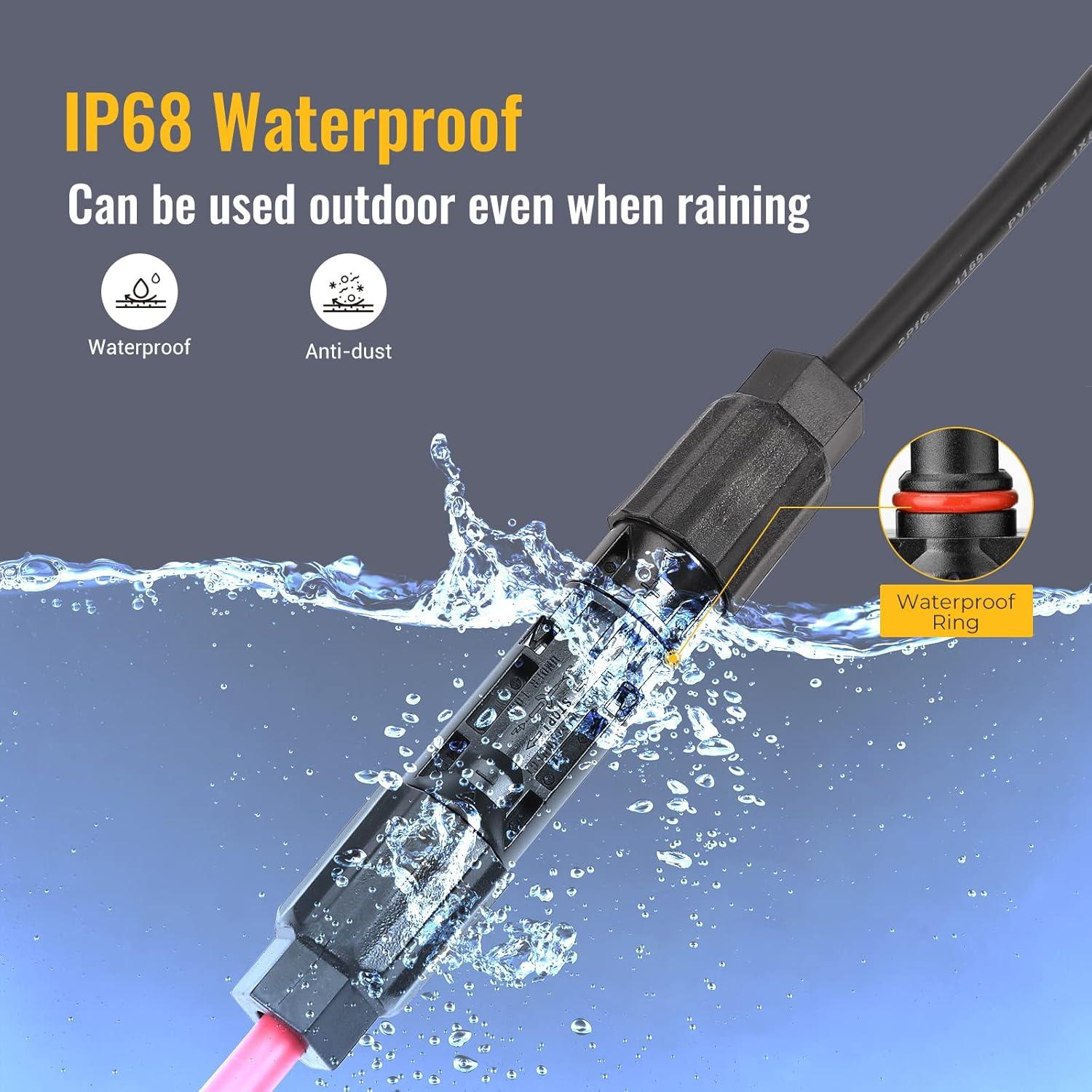 Kit Conectores Solares BougeRV 8AWG IP68 12 Piezas