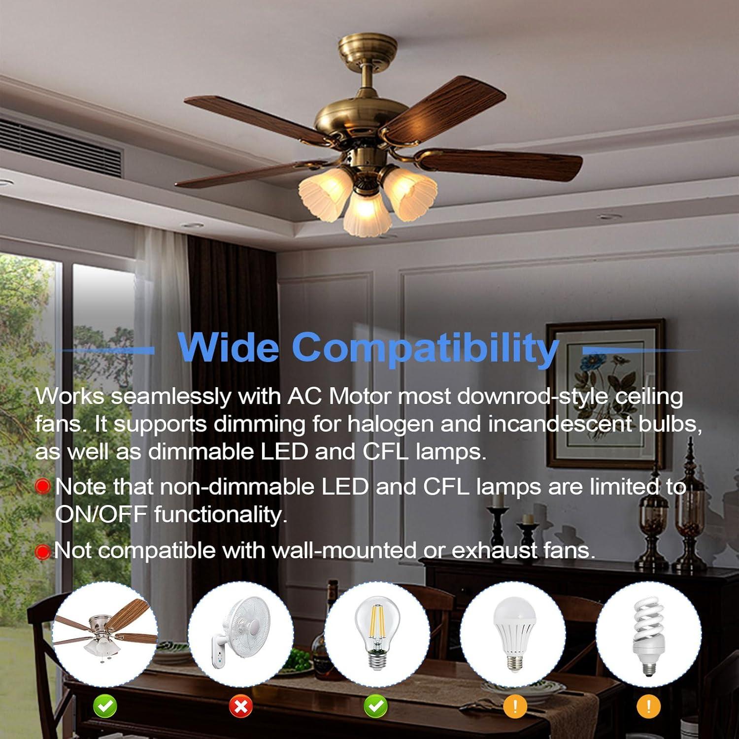 Kit Control Remoto Ventilador Techo Taoellen FB1057 3 Velocidades