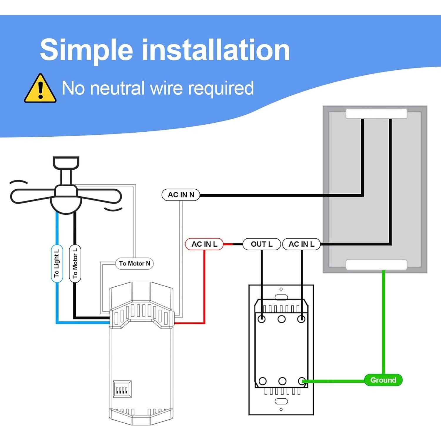 Kit Control Remoto Ventilador Techo Taoellen FB1057 3 Velocidades