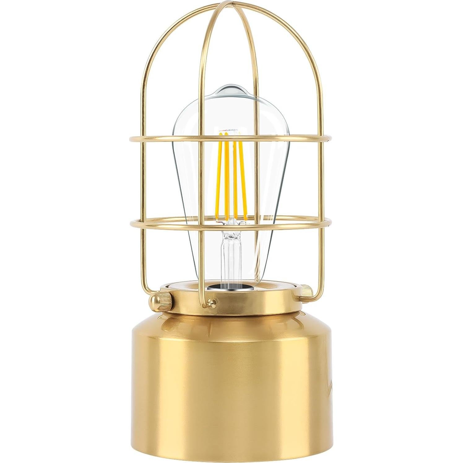 Lámpara de Mesa Steampunk Haian - Regulable 3 Niveles - Oro