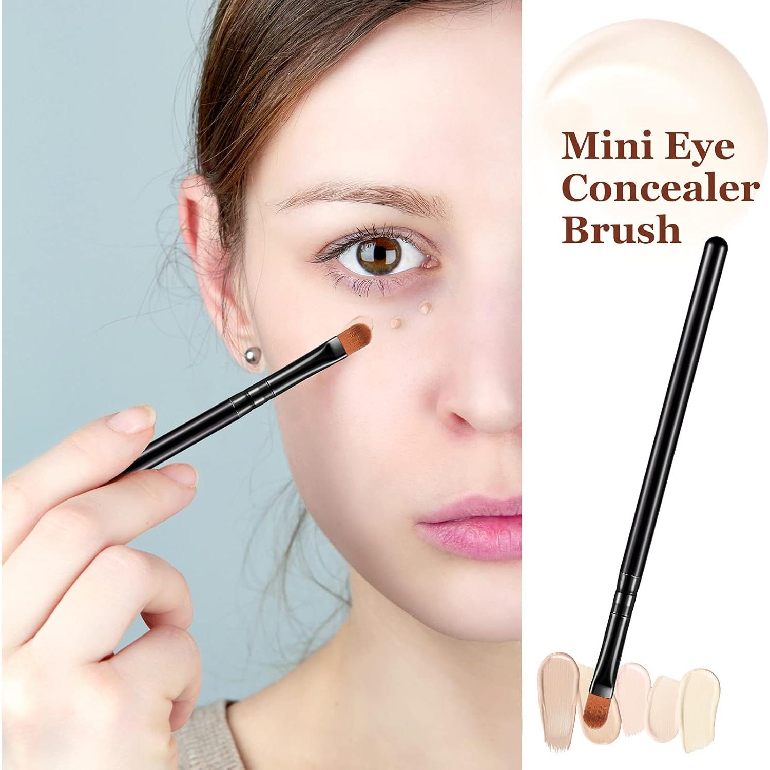 12 Pinceles Correctores de Maquillaje Patelai - Fibra Sintética