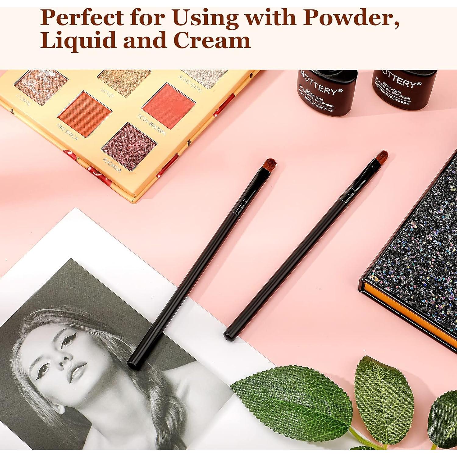 12 Pinceles Correctores de Maquillaje Patelai - Fibra Sintética