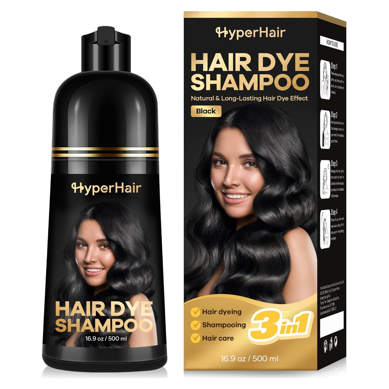 Champú 3 en 1 para Teñir Cabello Negro Octooboo - 540g