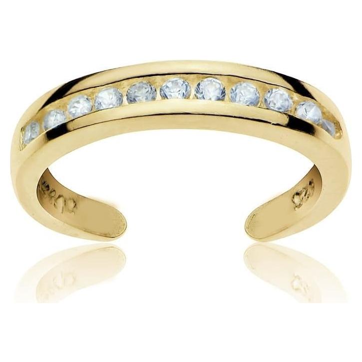 Anillo ajustable para dedos de los pies B. BRILLIANT plata CZ