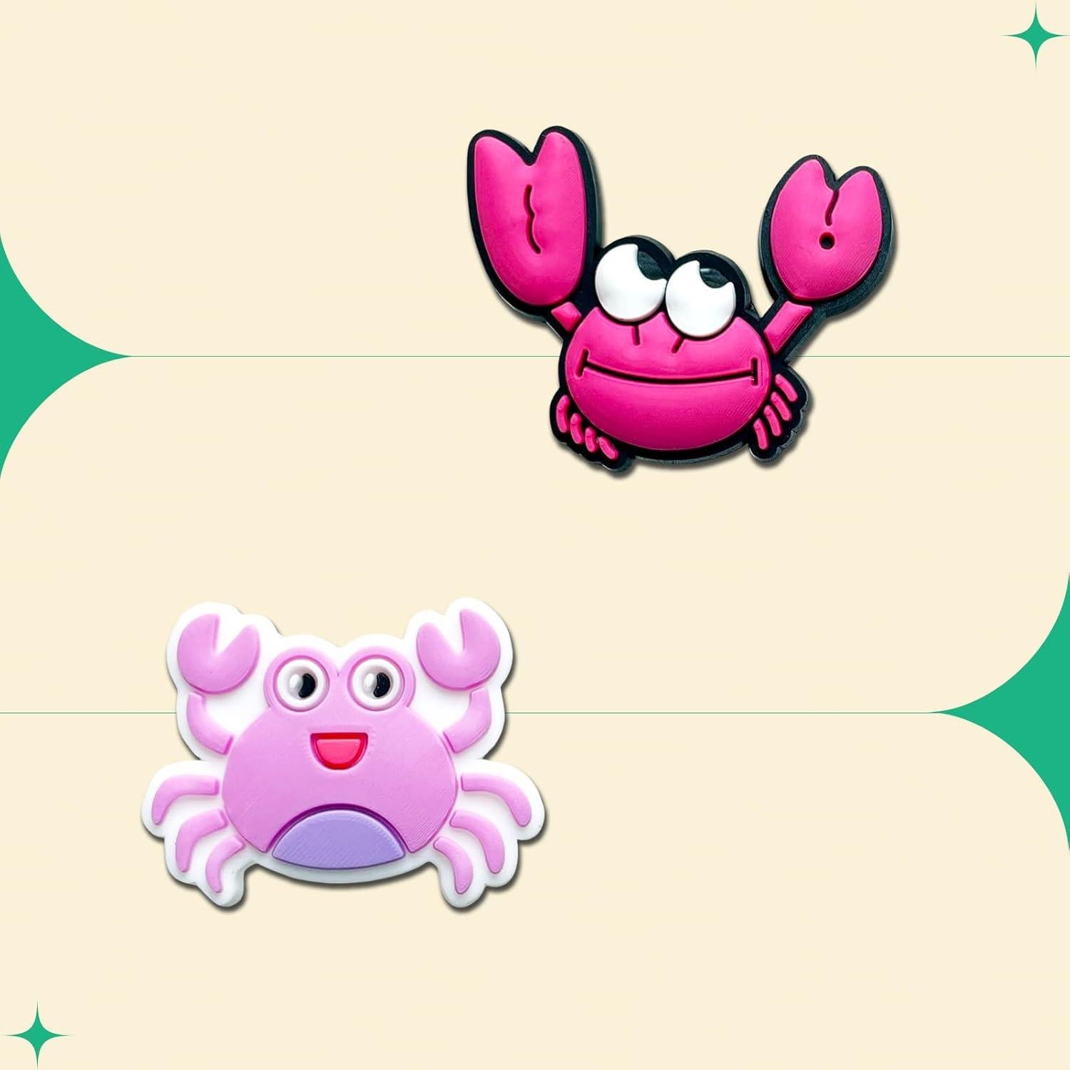 Giraffe Monkey Koala Goat Pig Crab Shoe Charms for Croc Clogs Decoration, Animals Shoe Decoration for Adults Teen