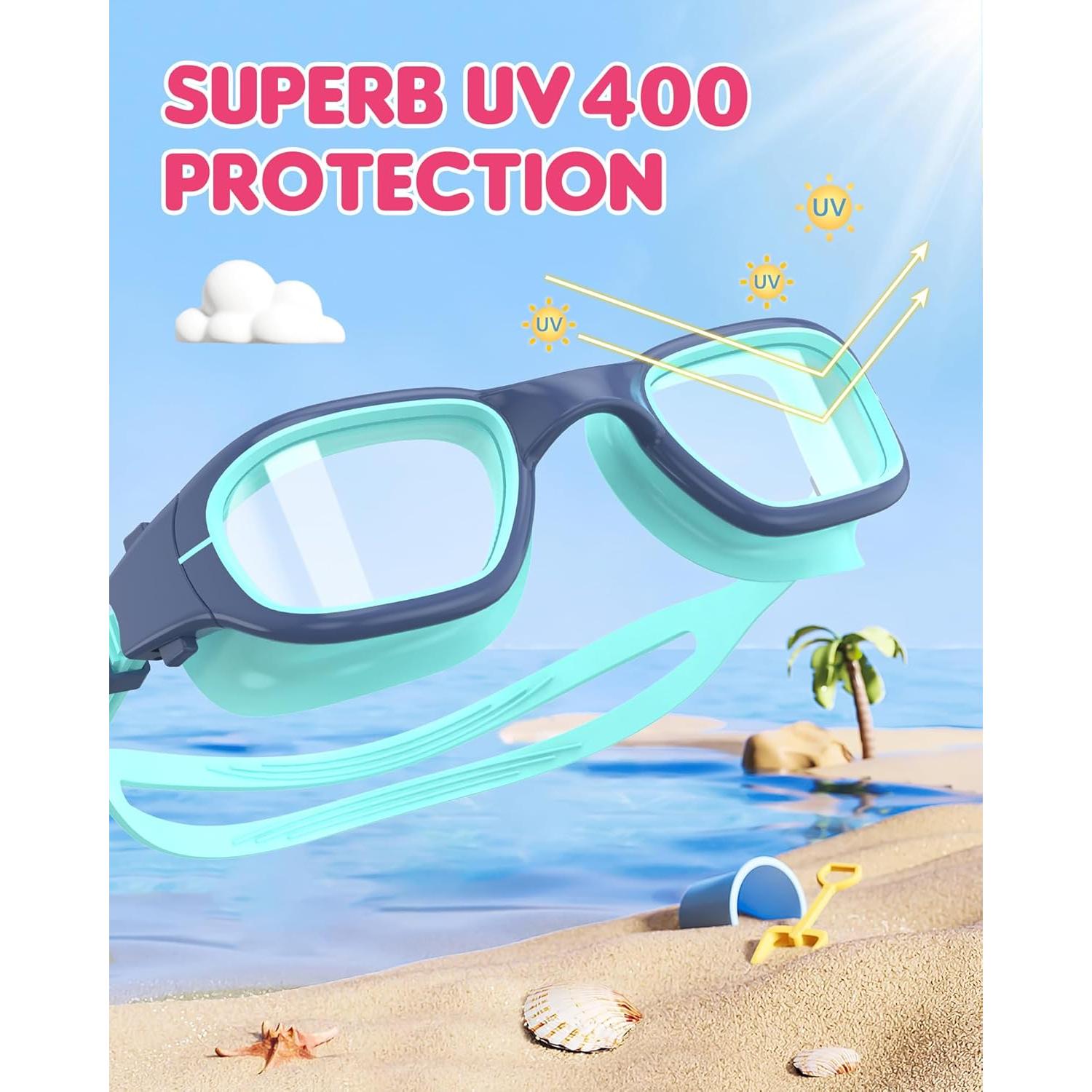 Gafas de natación para niños Zeligerstar 6-14 años UV antiempañante