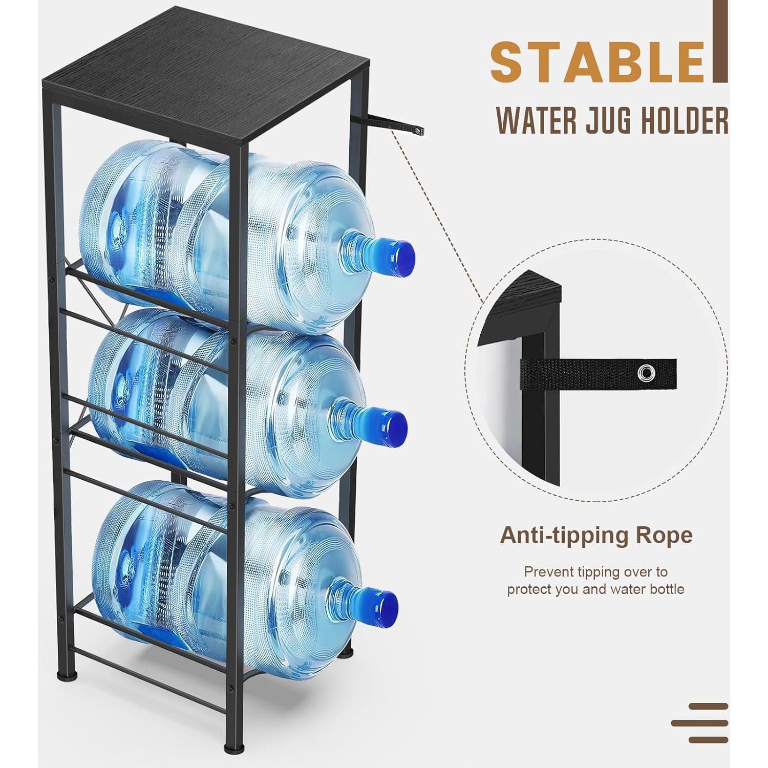 Soporte para Botellas de Agua Housolution 3 Niveles Negro