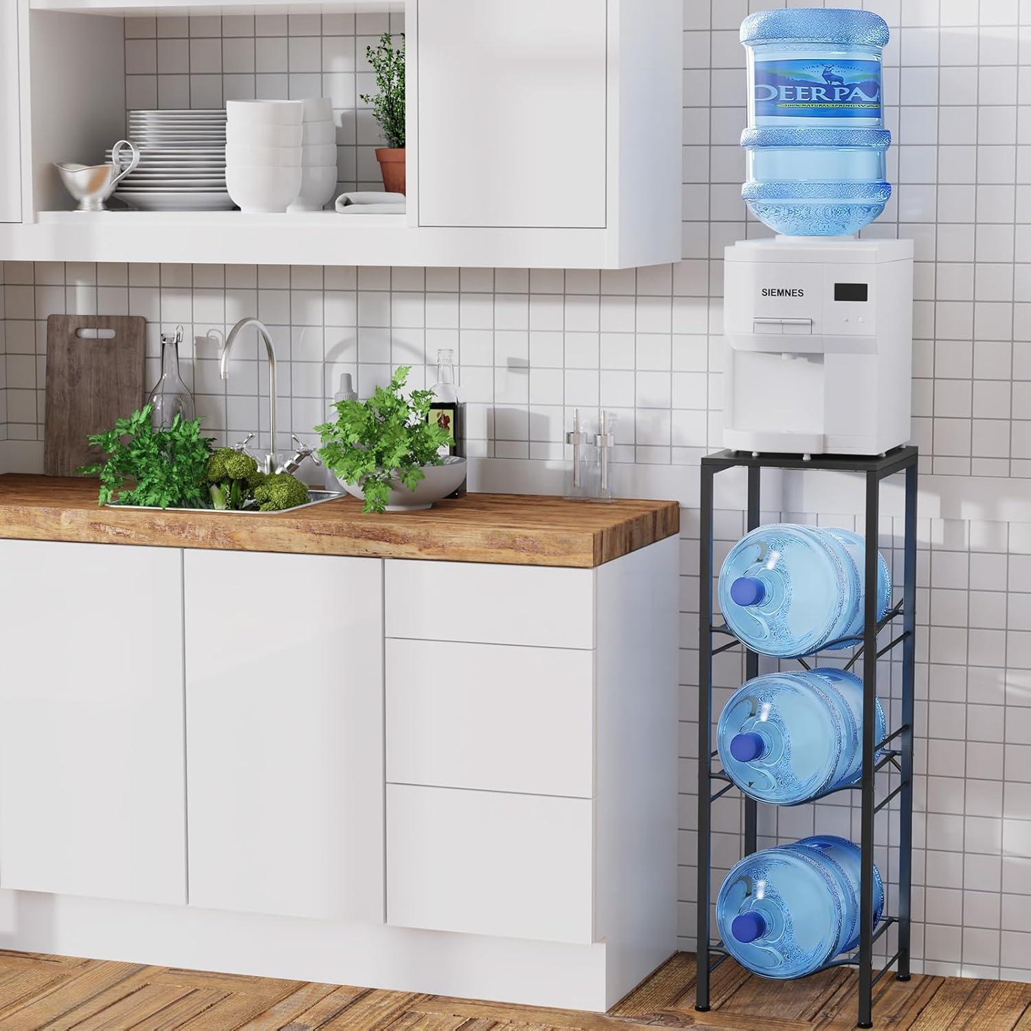 Soporte para Botellas de Agua Housolution 3 Niveles Negro