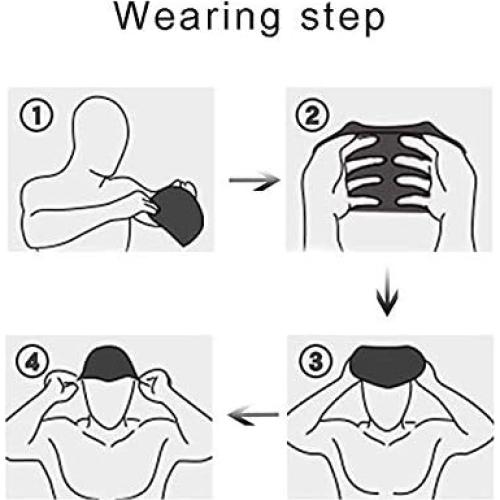 Gorro de Natación de Silicona KAISIDA Unisex Negro