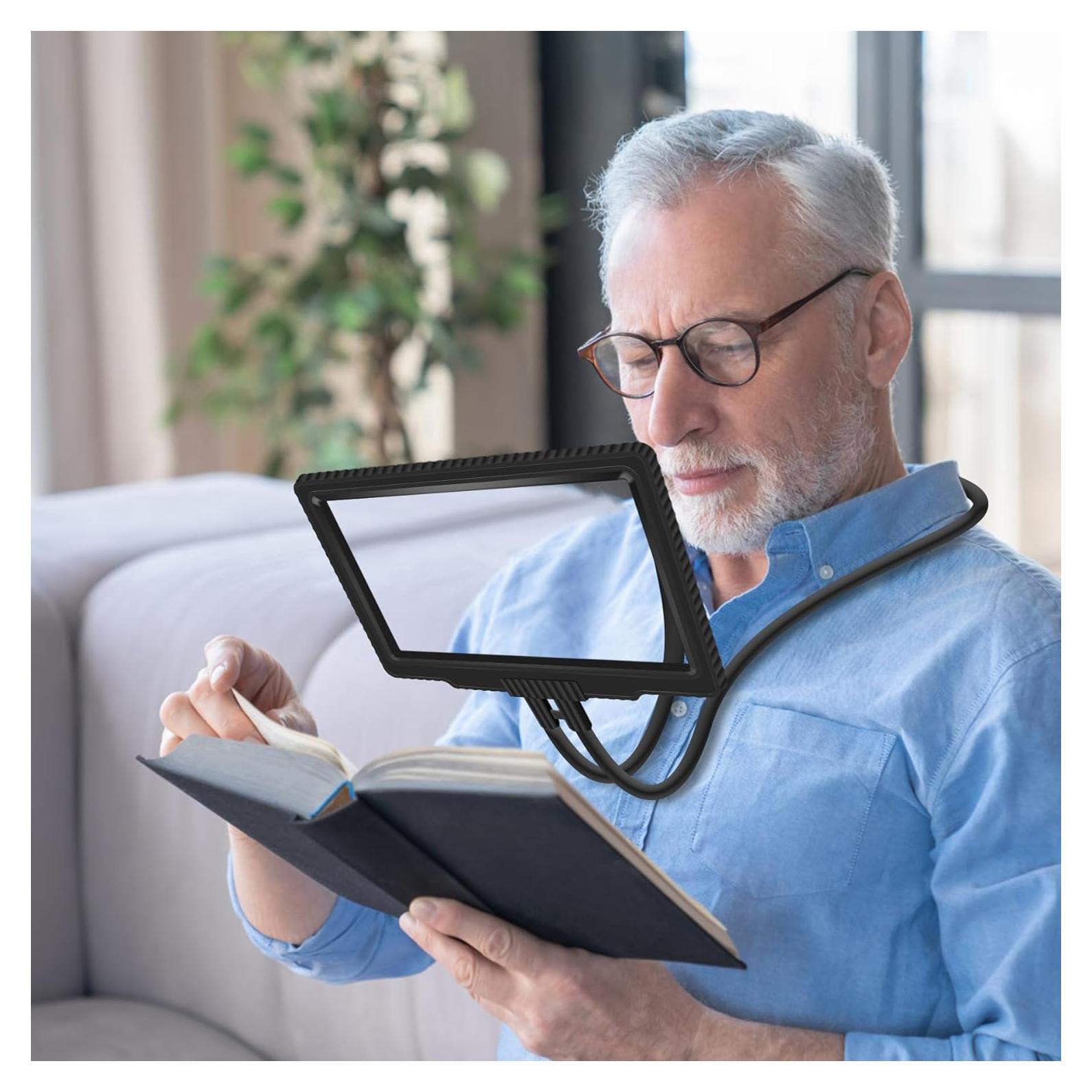 Lupa Manos Libres JUOIFIP 5X para Lectura y Manualidades