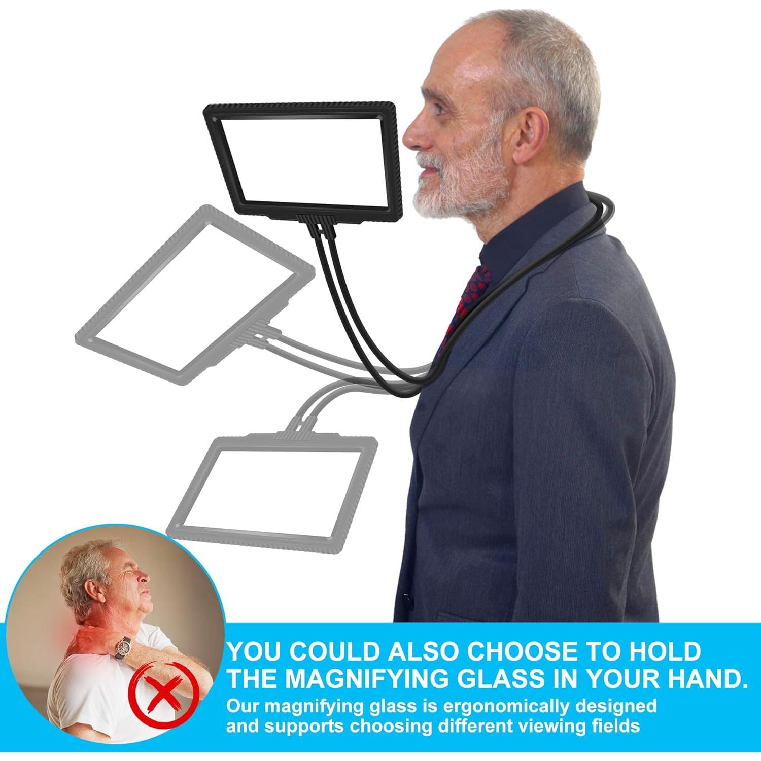 Lupa Manos Libres JUOIFIP 5X para Lectura y Manualidades