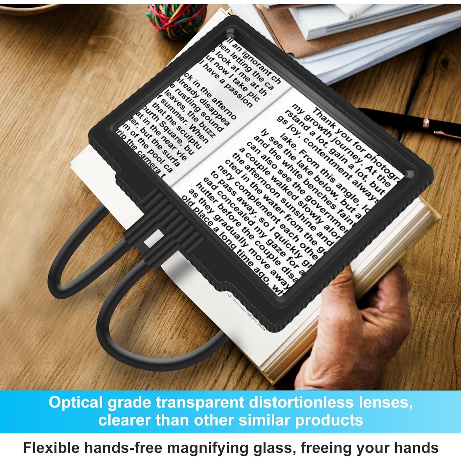 Lupa Manos Libres JUOIFIP 5X para Lectura y Manualidades