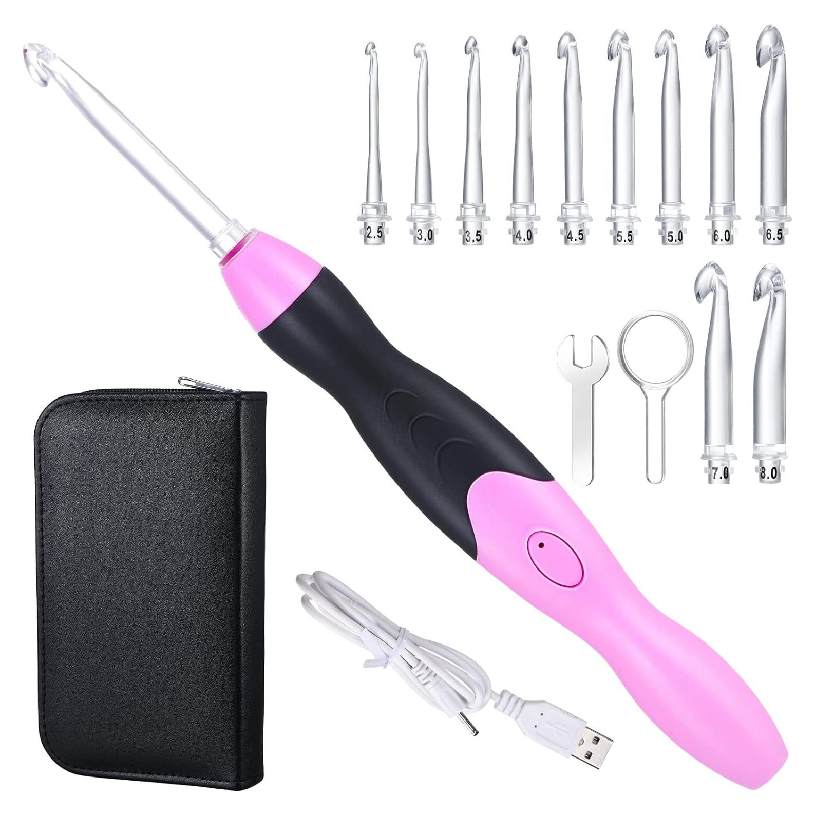 Juego de Ganchillos Iluminados Chuangdi 11 Tamaños 2.5 a 8 mm