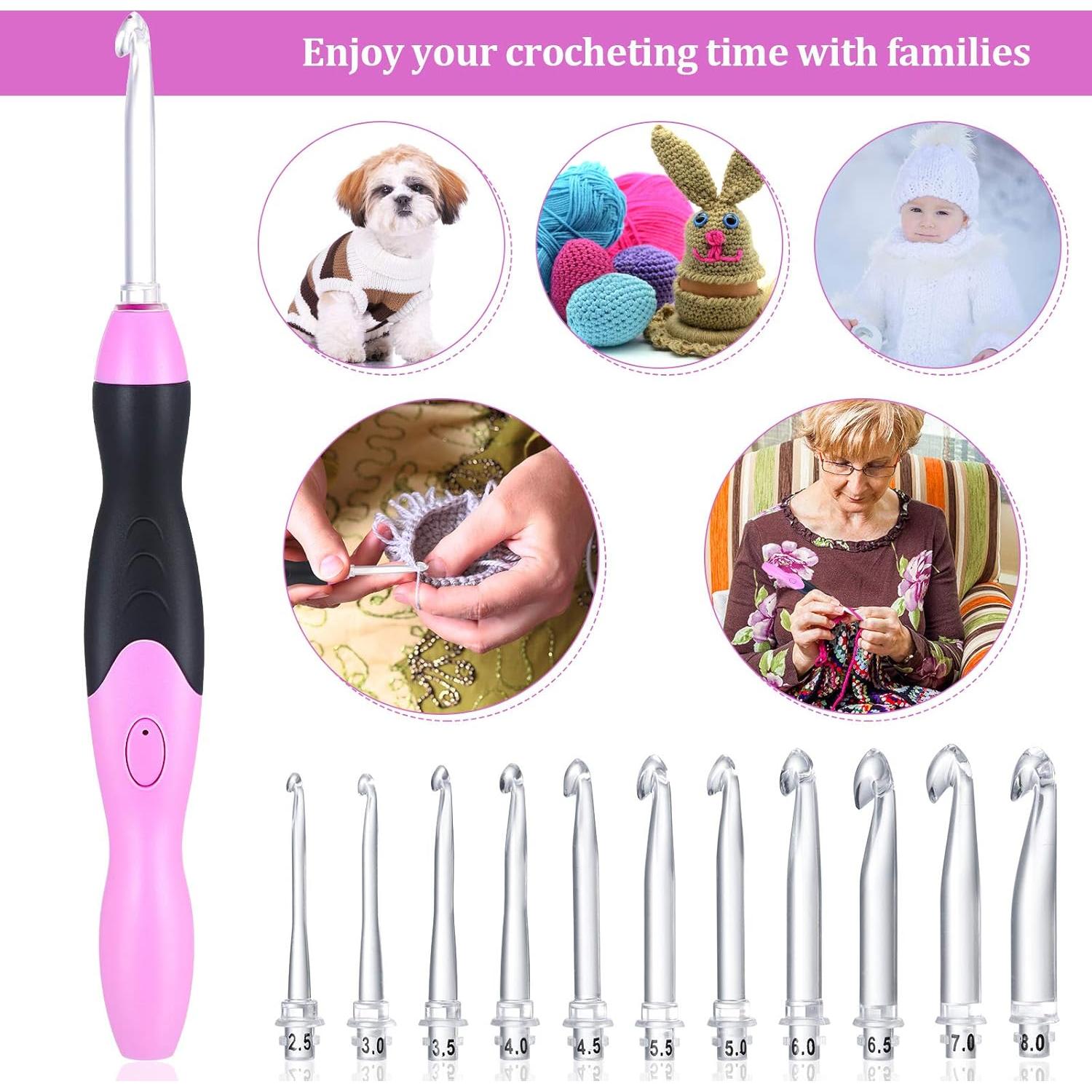 Juego de Ganchillos Iluminados Chuangdi 11 Tamaños 2.5 a 8 mm