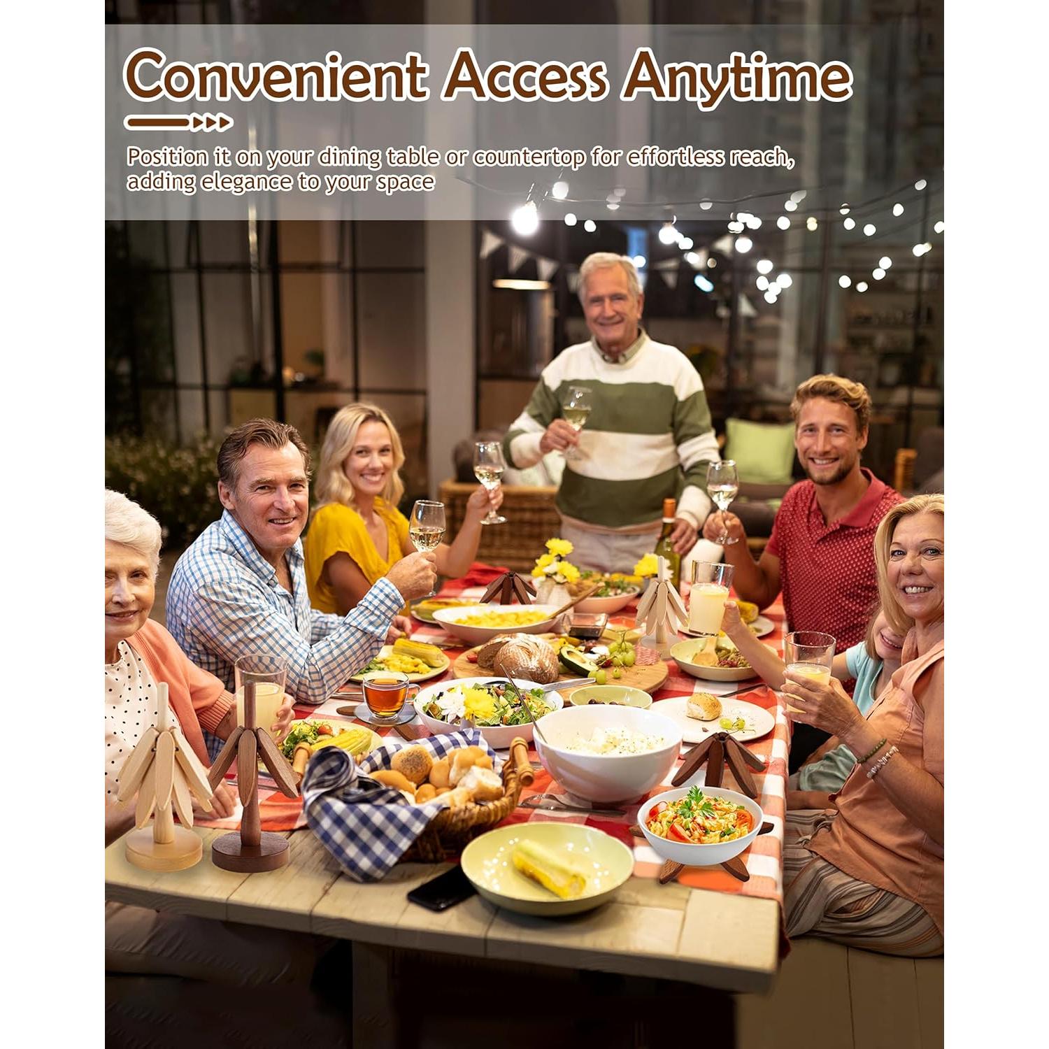 Trivetes de Madera Sapele FONYICK, Juego 3 Piezas Resistentes al Calor