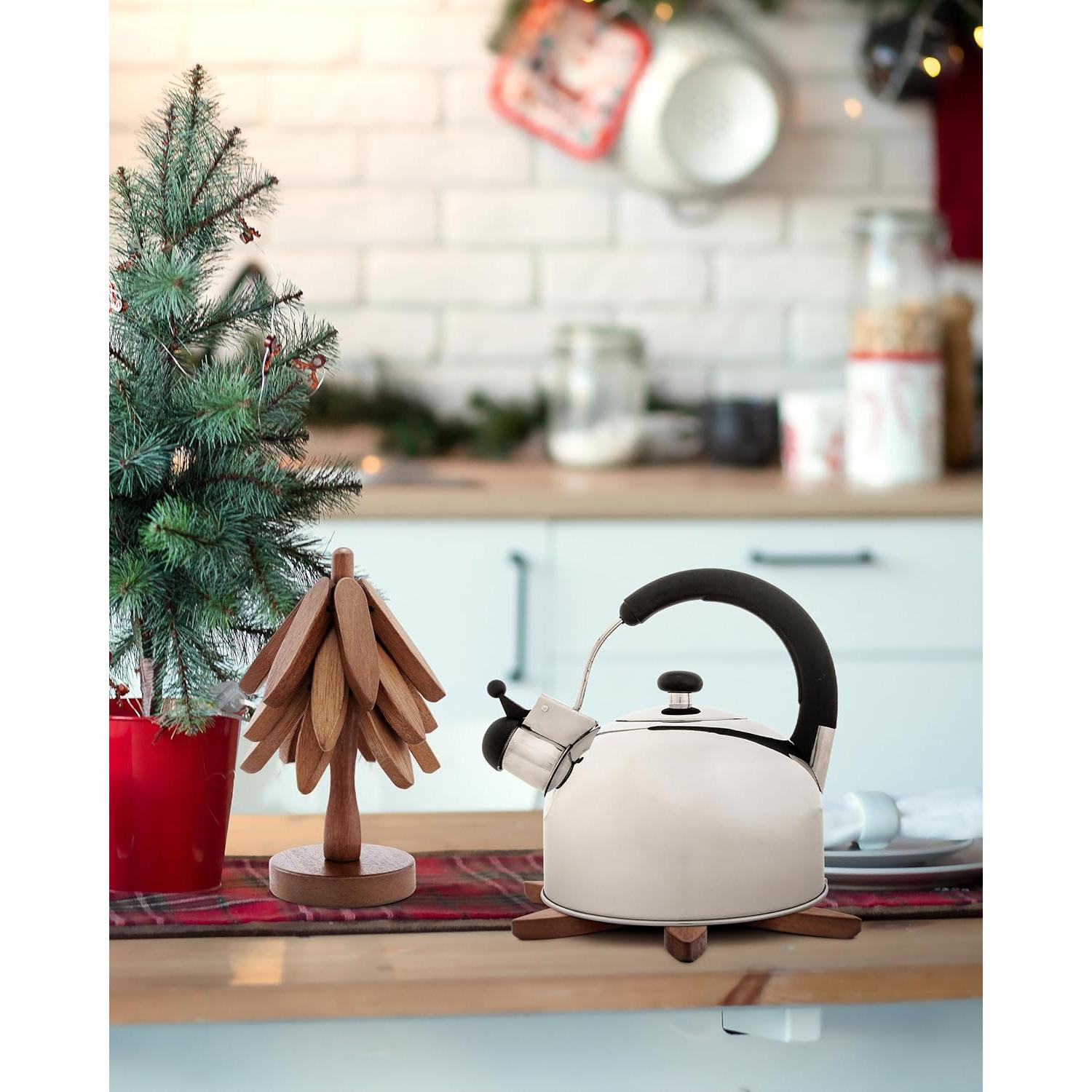 Trivetes de Madera Sapele FONYICK, Juego 3 Piezas Resistentes al Calor