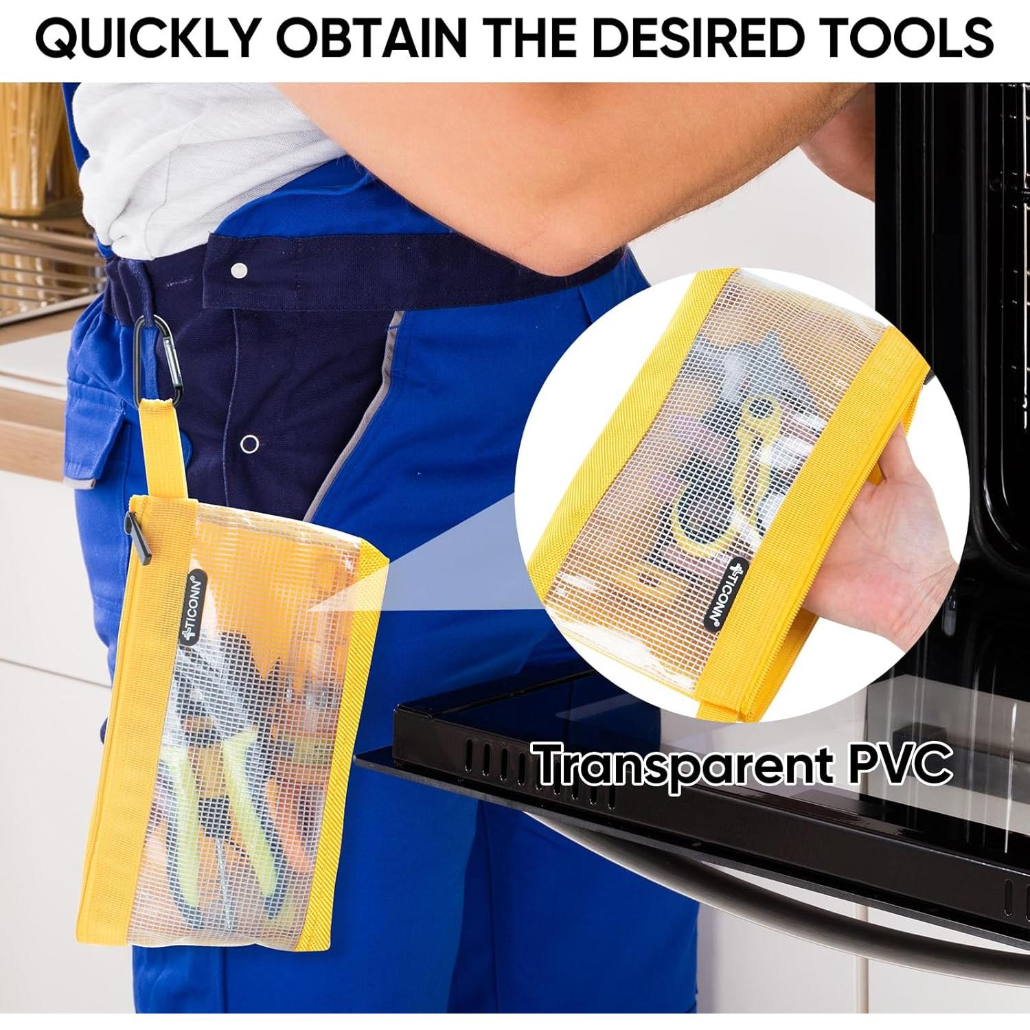 Bolsa de Herramientas TICONN 3PK Oxford 1680D Transparente