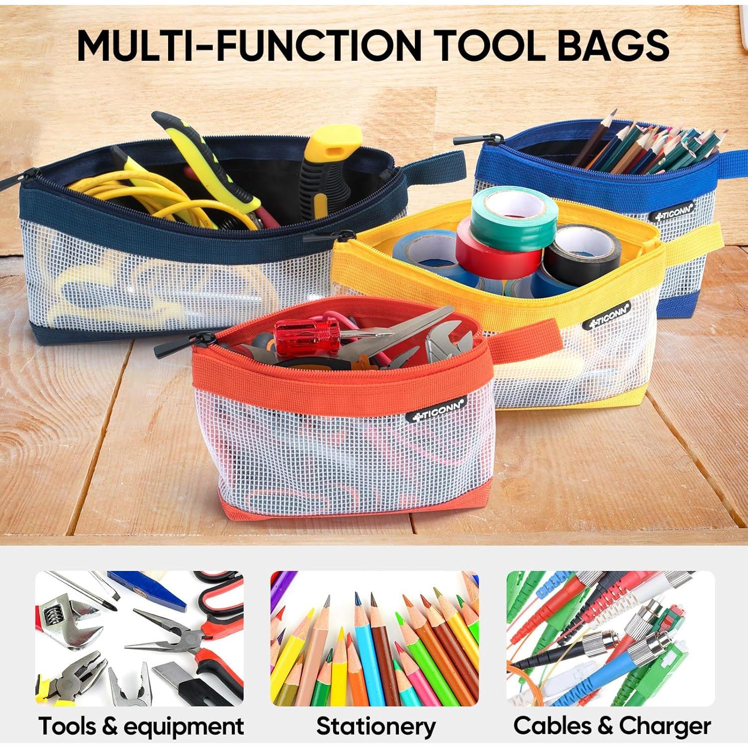 Bolsa de Herramientas TICONN 3PK Oxford 1680D Transparente