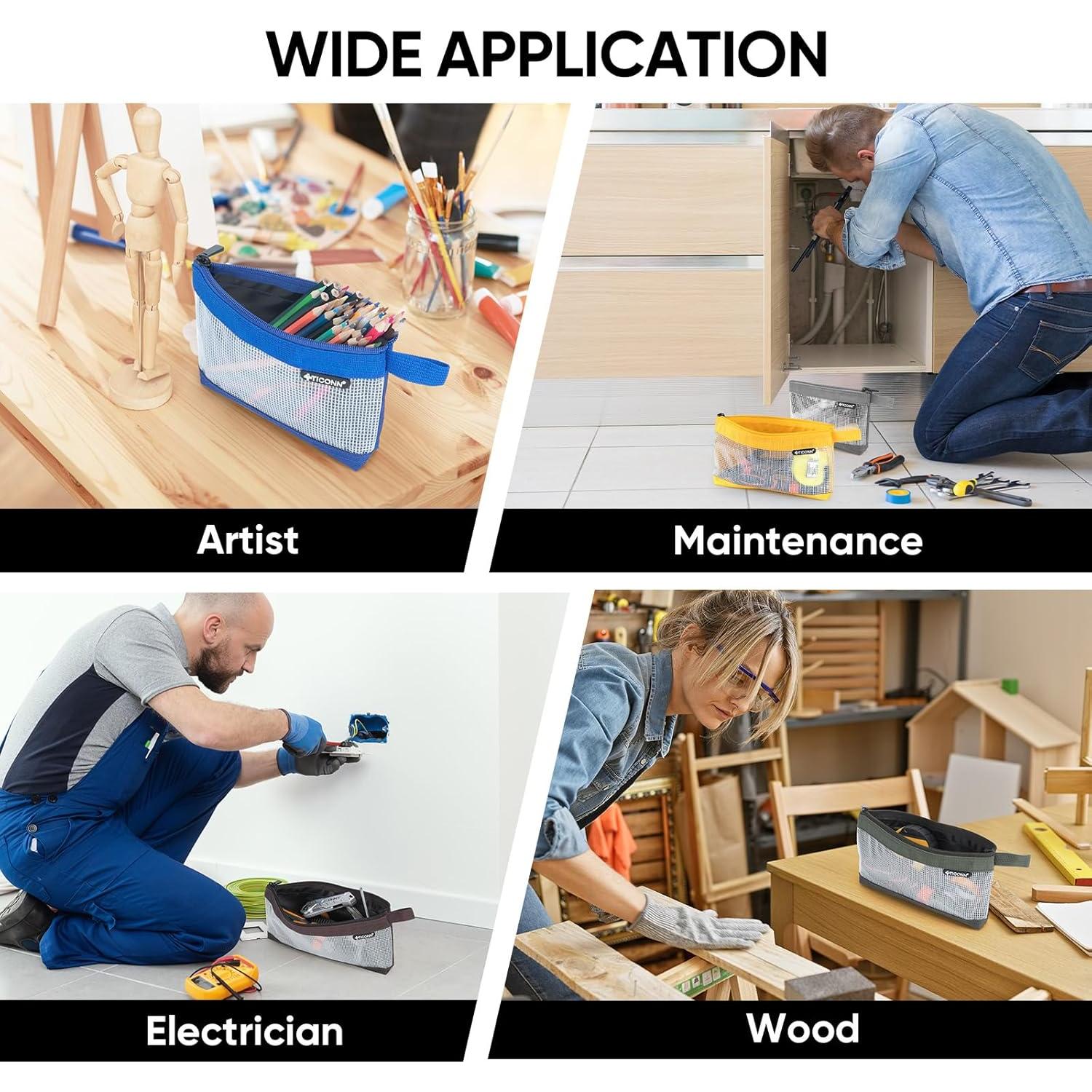 Bolsa de Herramientas TICONN 3PK Oxford 1680D Transparente