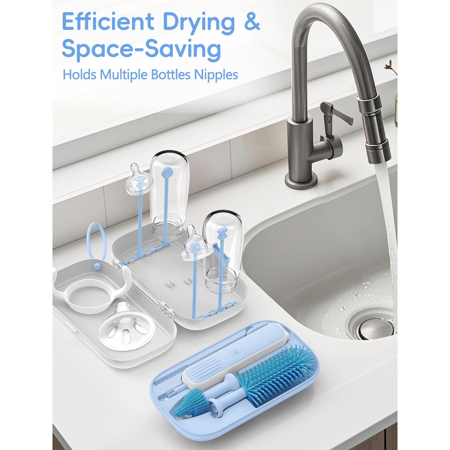 Limpiador Eléctrico de Botellas YASEW 2000mAh Azul