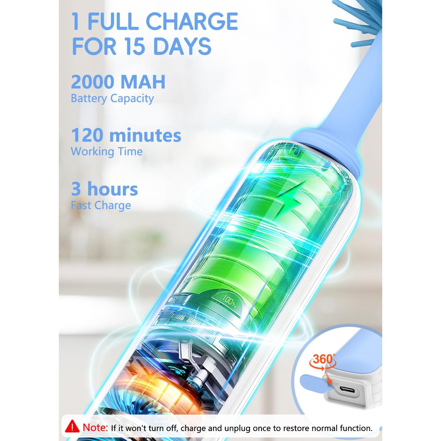 Limpiador Eléctrico de Botellas YASEW 2000mAh Azul