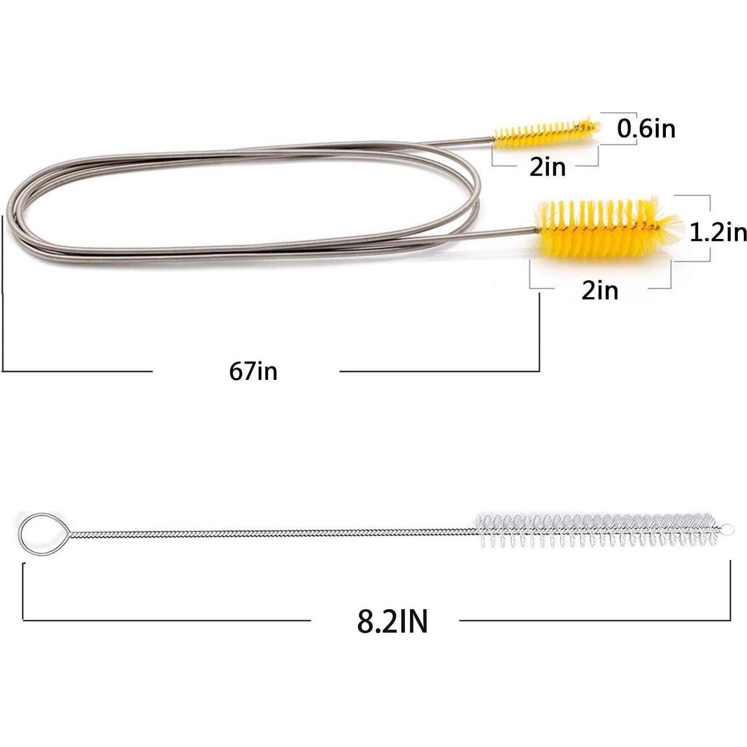 Cepillo de Drenaje Flexible Desin 169 cm con 2 Cepillos de 21 cm