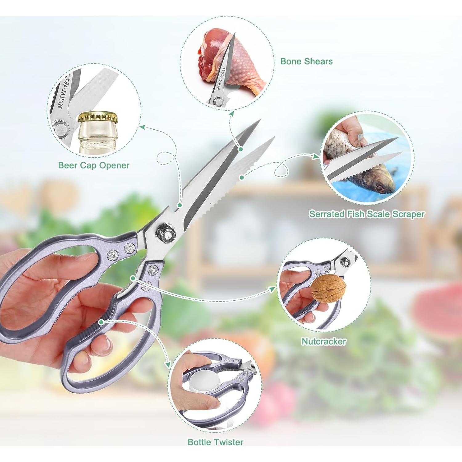 Tijeras de Cocina M METERXITY 230mm Acero Inoxidable Multifuncionales