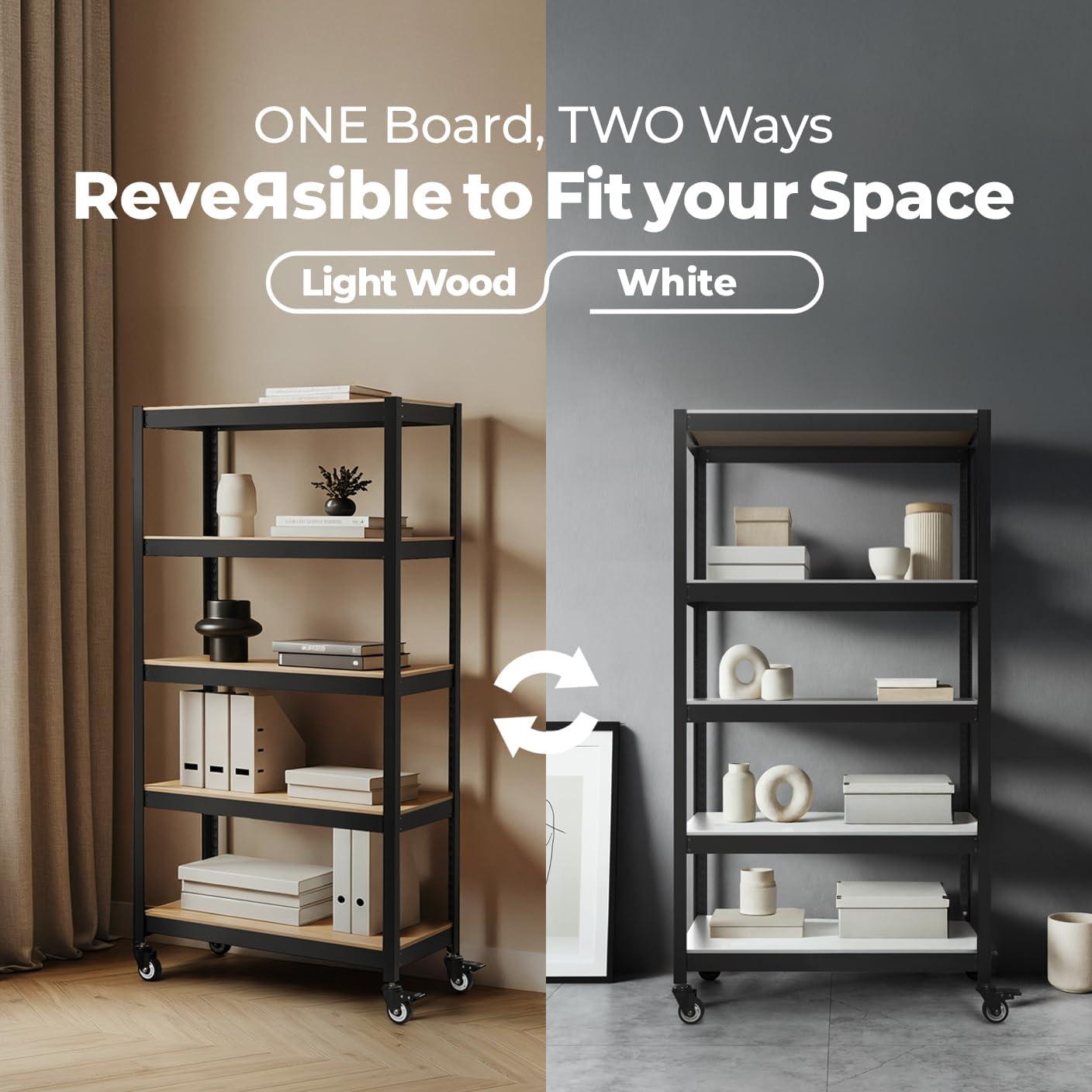 Carro Metálico Rodante HOMEDANT 5 Niveles Negro 399.2 kg