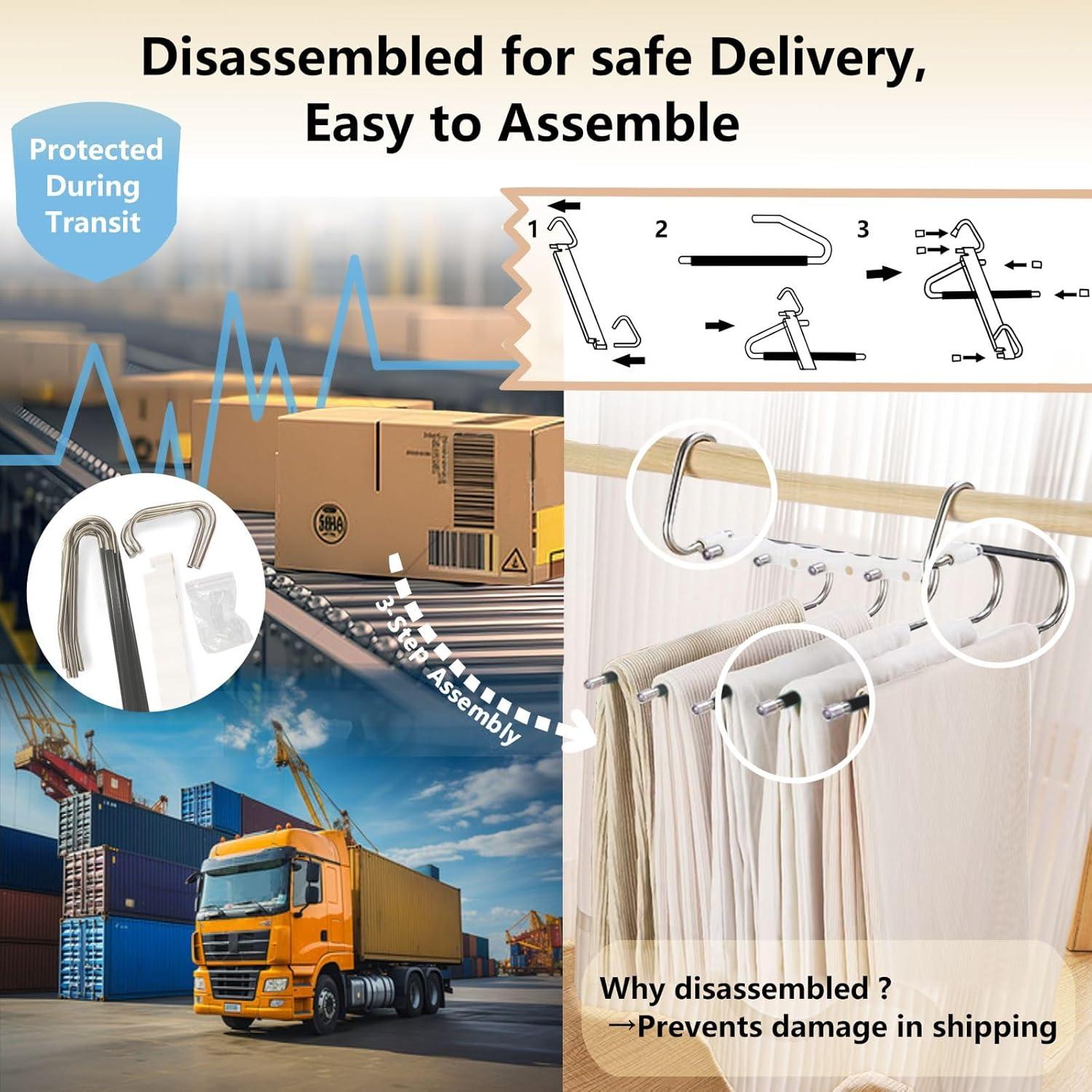 Organizador de Armario Bozyuni 2 Paquetes Antideslizante