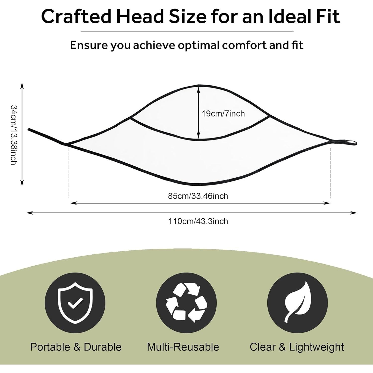 4 Gorros de Lluvia Impermeables Transparentes Unisex con Visera