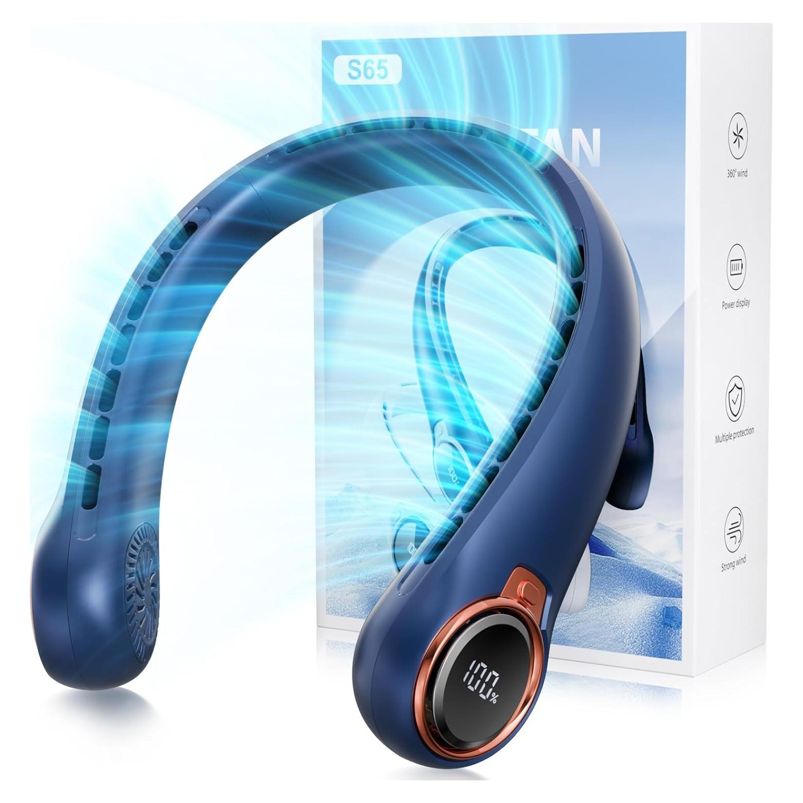 Ventilador de Cuello Portátil ZHZW S65 360° 3 Velocidades