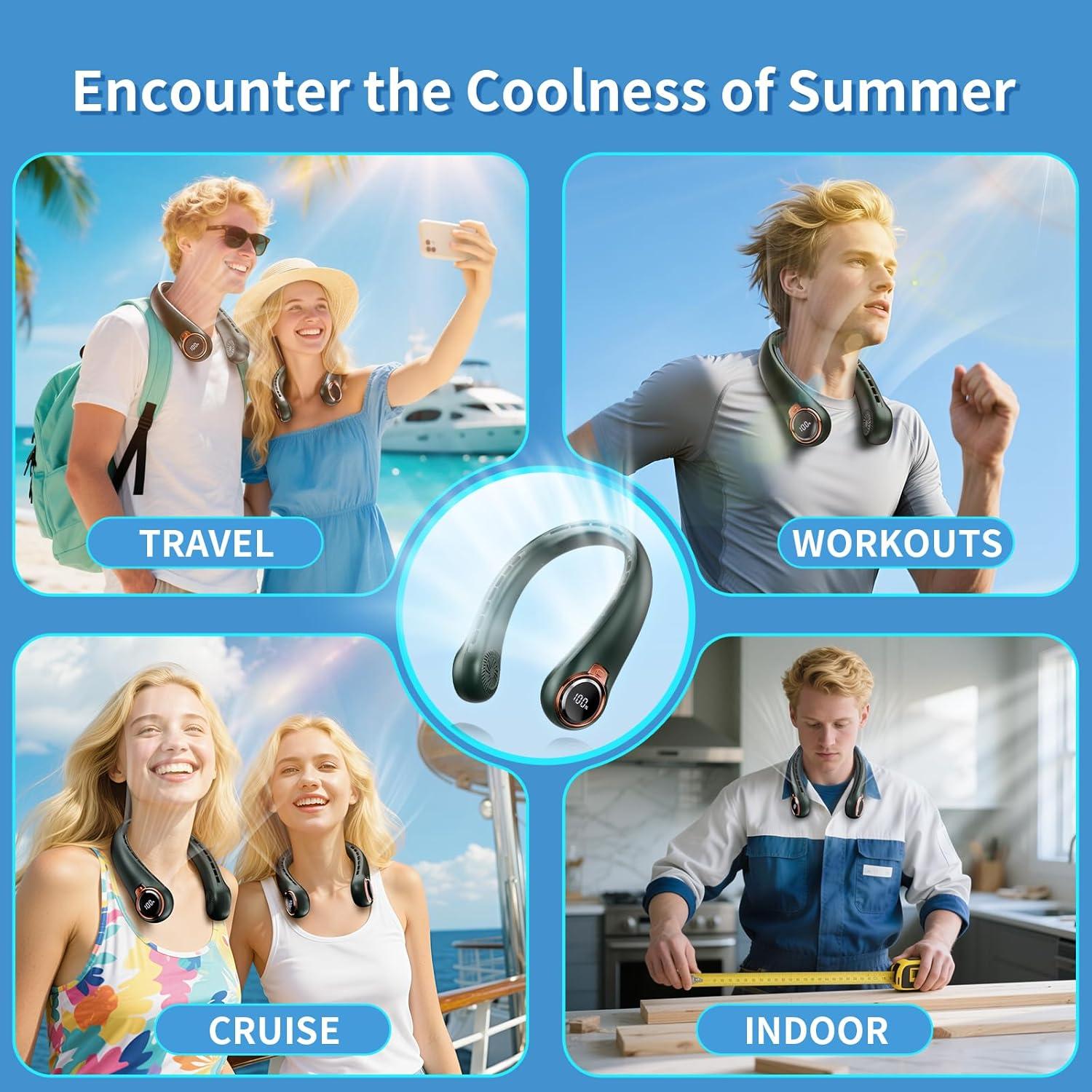 Ventilador de Cuello Portátil ZHZW nf01 6000mAh 3 Velocidades