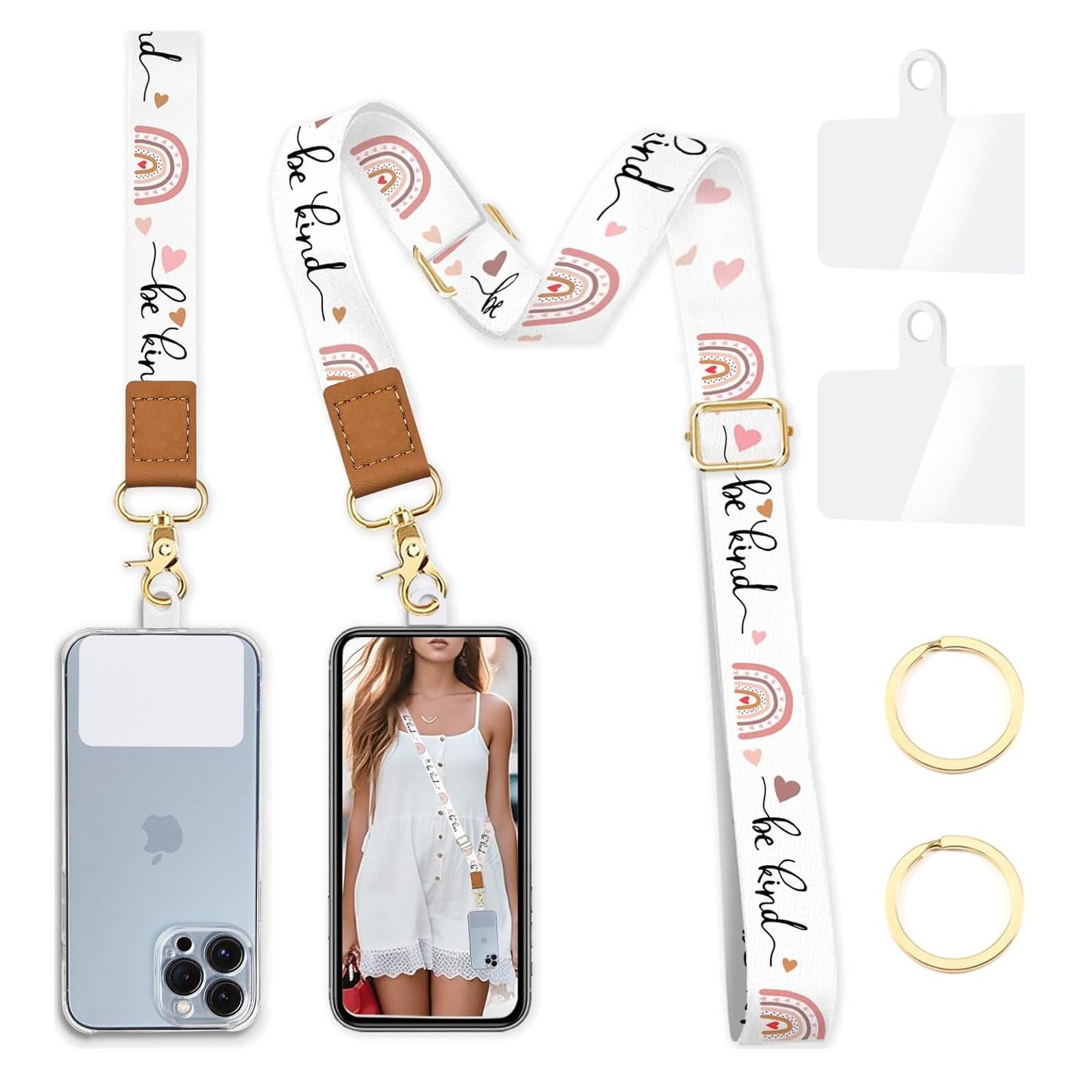 Correa ajustable para teléfono Yonlevres - SÉ AMABLE - Arcoíris