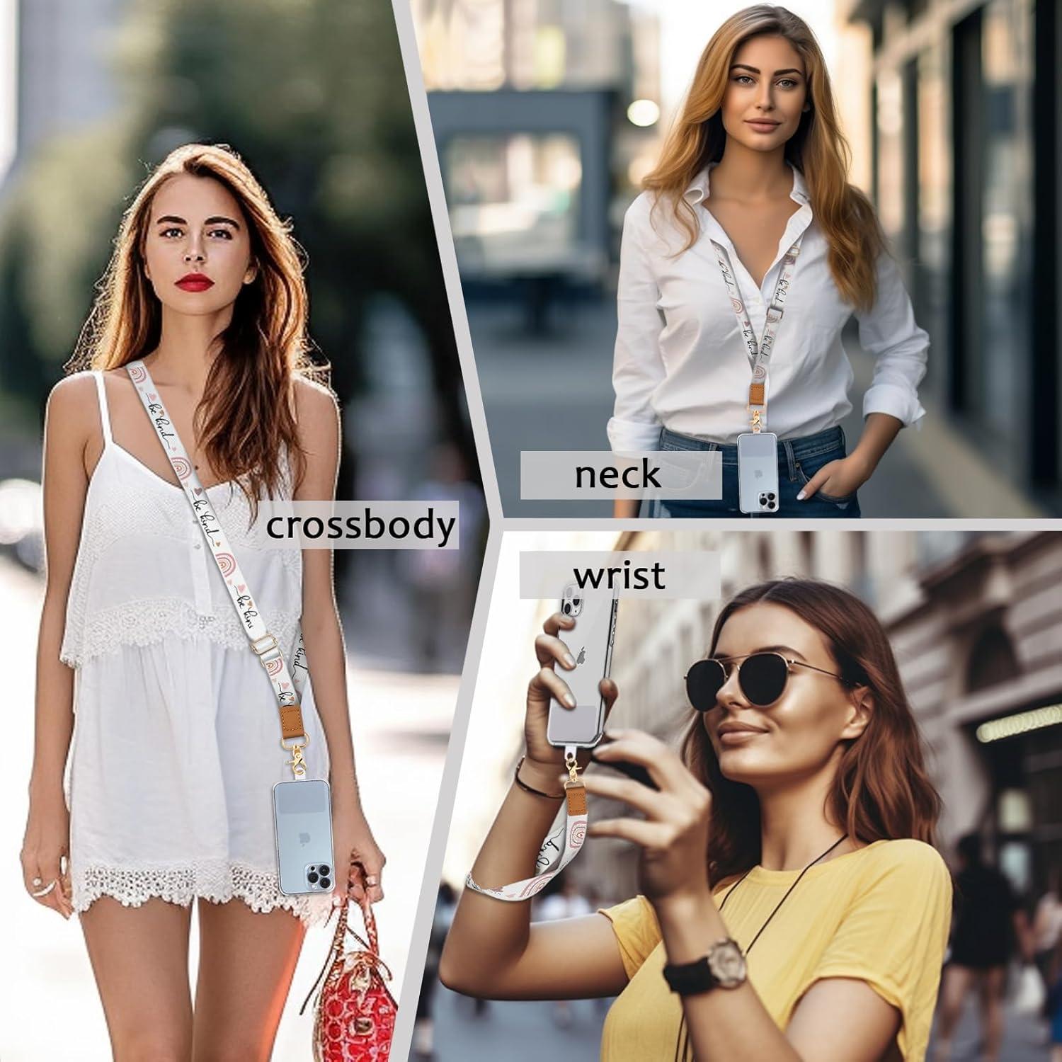 Correa ajustable para teléfono Yonlevres - SÉ AMABLE - Arcoíris