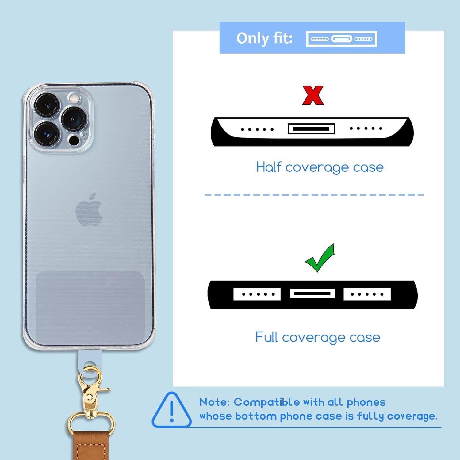 Correa ajustable para teléfono Yonlevres - SÉ AMABLE - Arcoíris