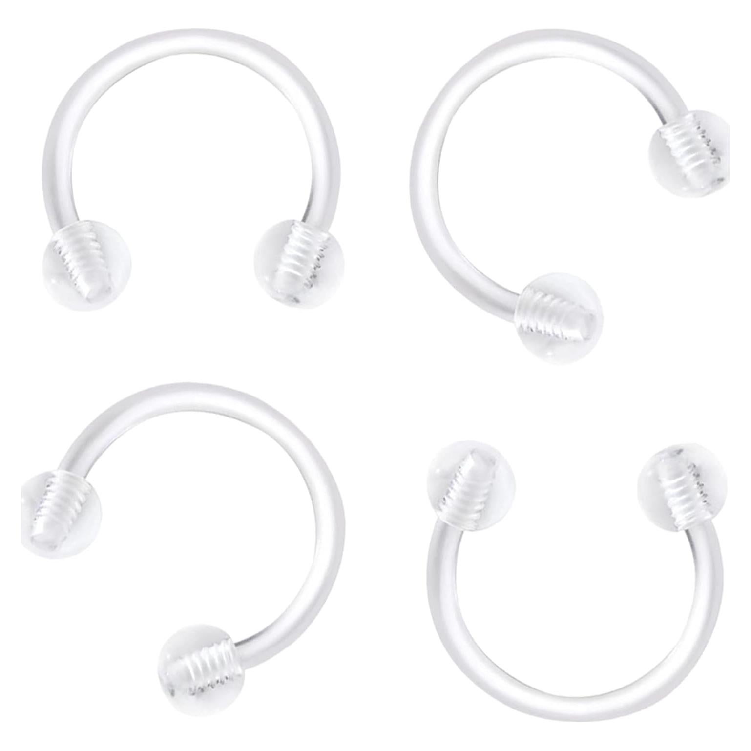 Retenedores de oreja hipoalergénicos Melimarry 3mm claros