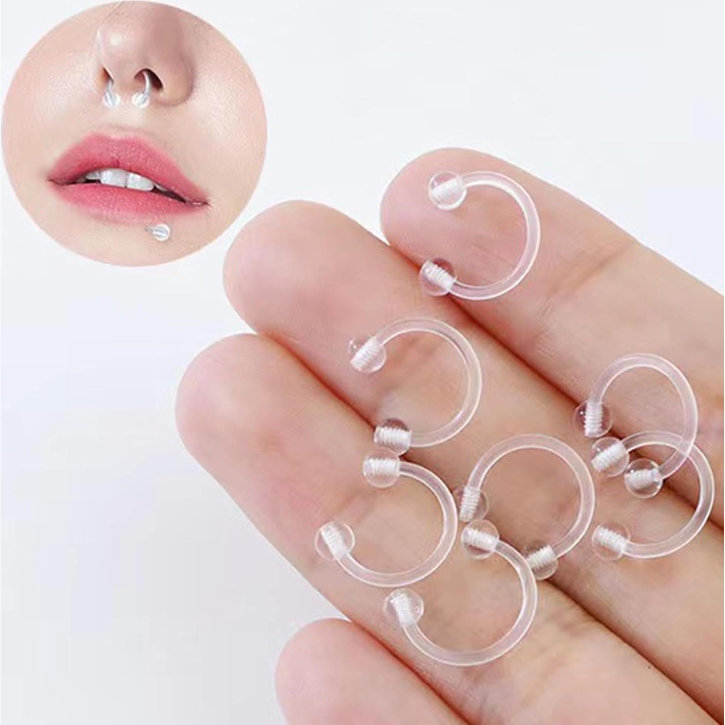 Retenedores de oreja hipoalergénicos Melimarry 3mm claros