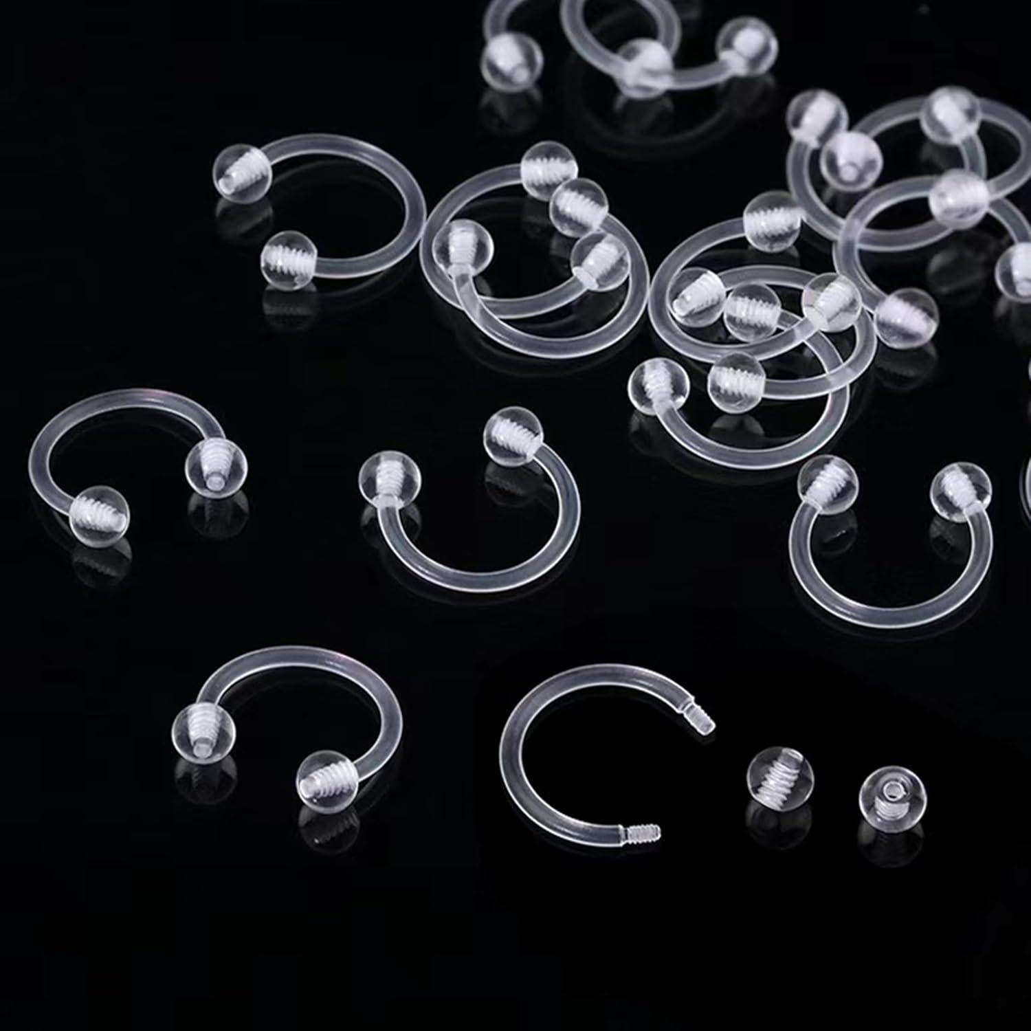 Retenedores de oreja hipoalergénicos Melimarry 3mm claros