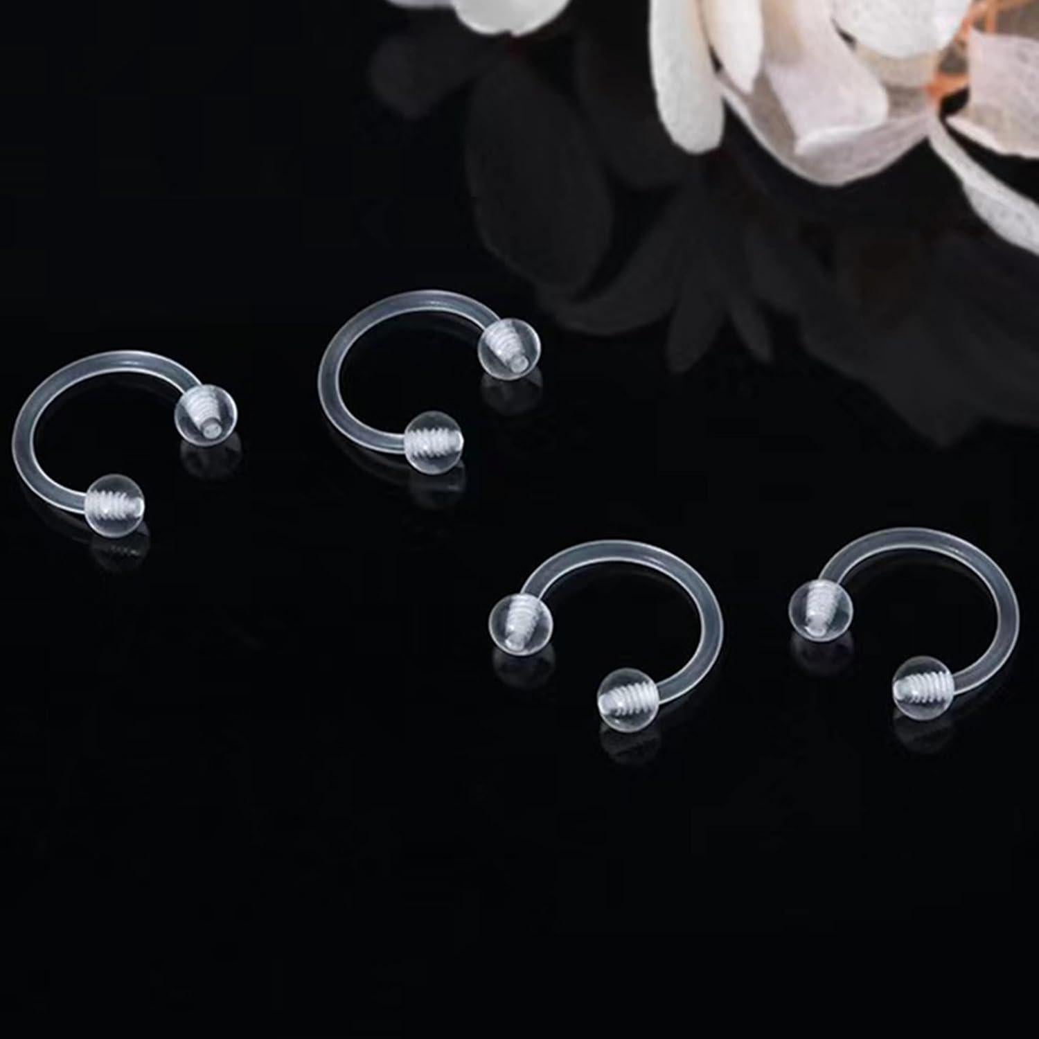 Retenedores de oreja hipoalergénicos Melimarry 3mm claros