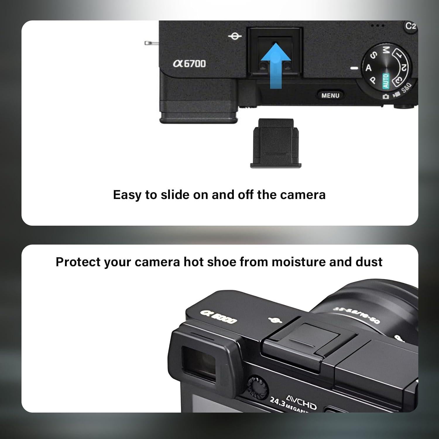 Kit de Accesorios para Cámara Sony ZV-1F - Funda Silicona, 2 Protectores LCD, Cubierta Zapata