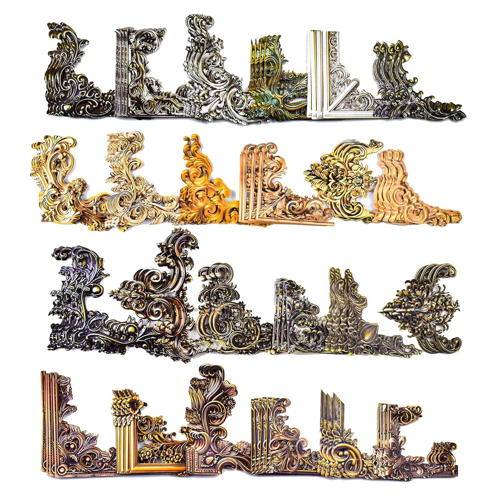 96 Calcomanías Vintage Esquinas Decorativas BROVITI para Scrapbook