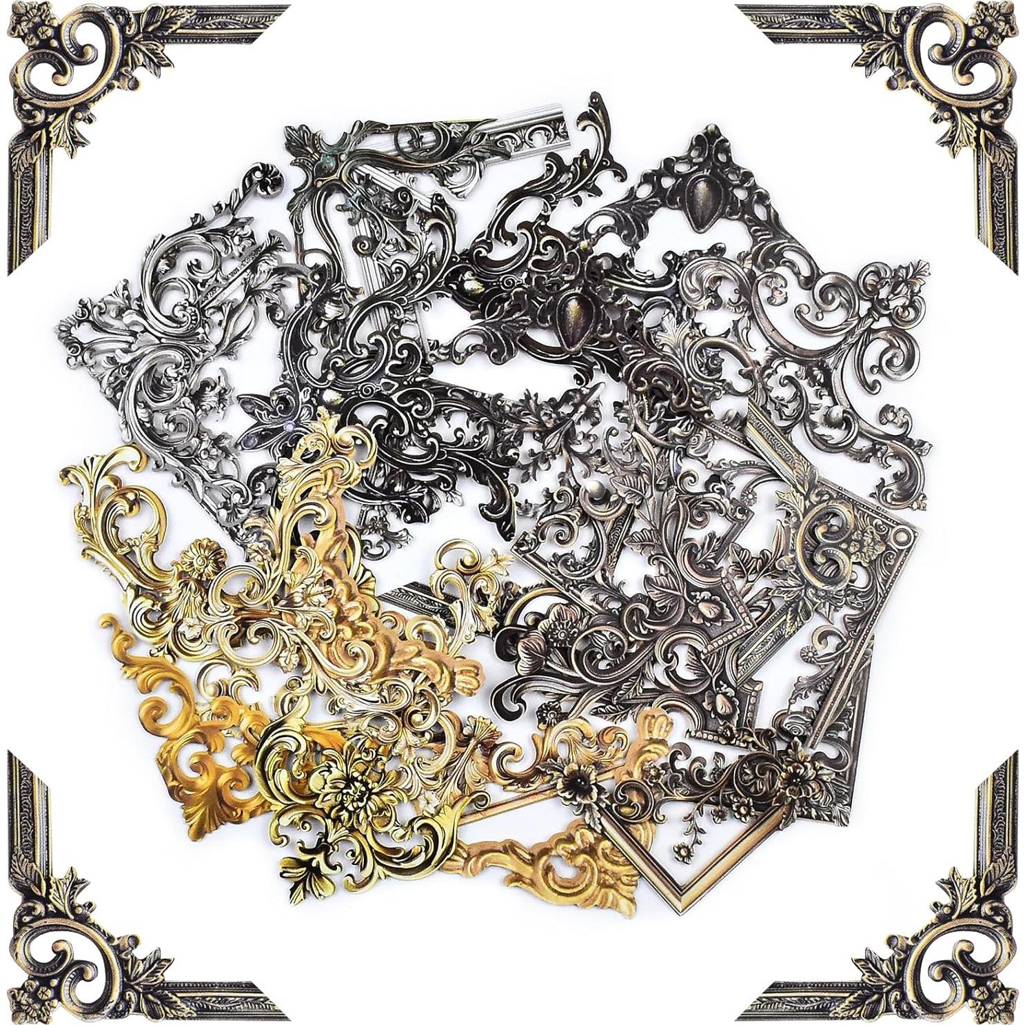 96 Calcomanías Vintage Esquinas Decorativas BROVITI para Scrapbook