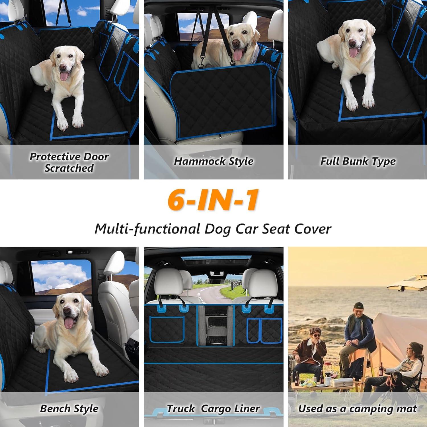 Funda de Asiento para Perros SVOPES con Fondo Duro 132x63.5cm Azul