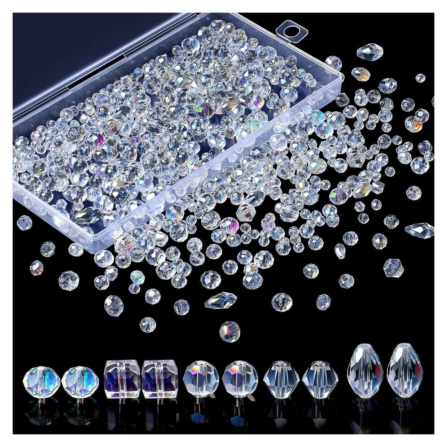 800 Perlas de Vidrio AB LAIDANLA para Joyería DIY 4-8 mm