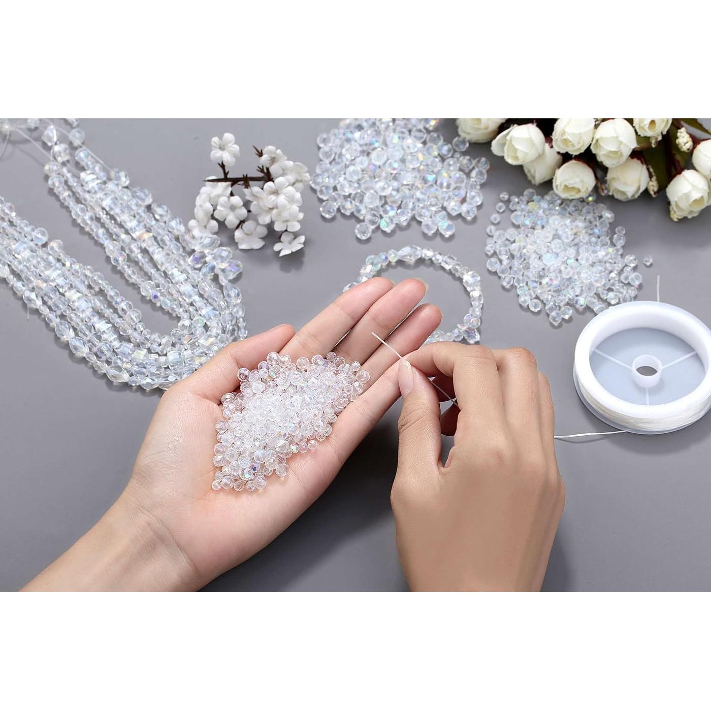 800 Perlas de Vidrio AB LAIDANLA para Joyería DIY 4-8 mm