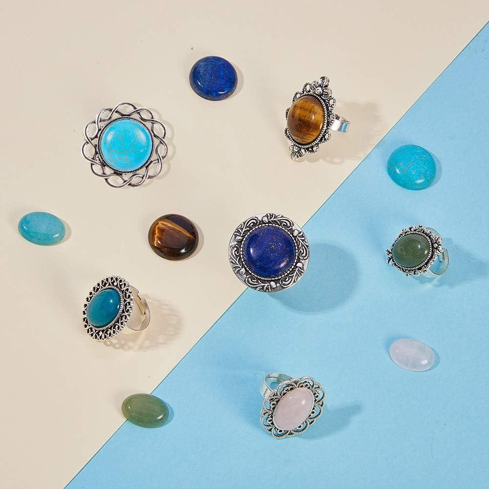 Kits de Anillos Ajustables SUNNYCLUE con Gemas 20mm - 6 Piezas