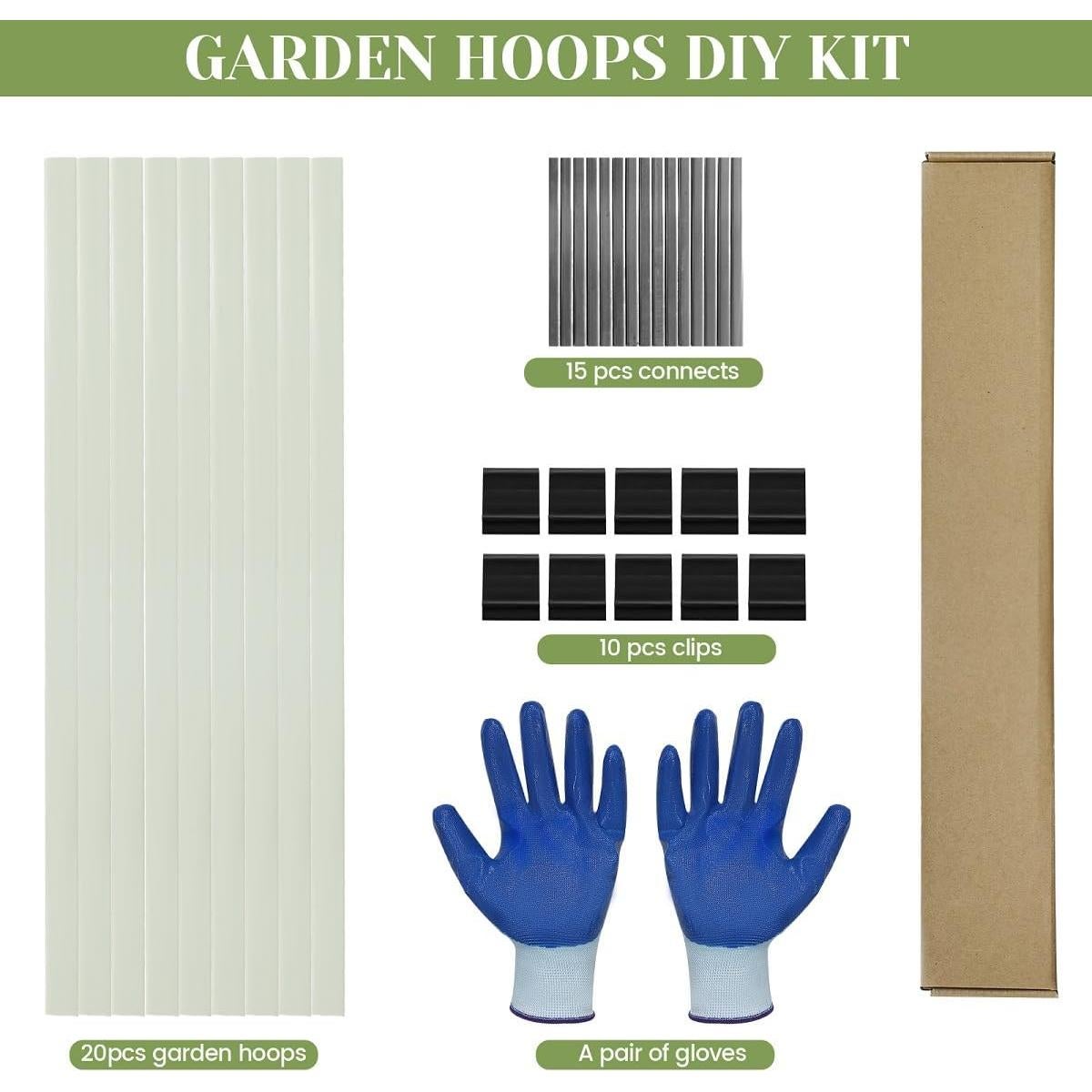 Arcos de Invernadero Sunwuk 20pcs Fibra de Vidrio Tamaño S