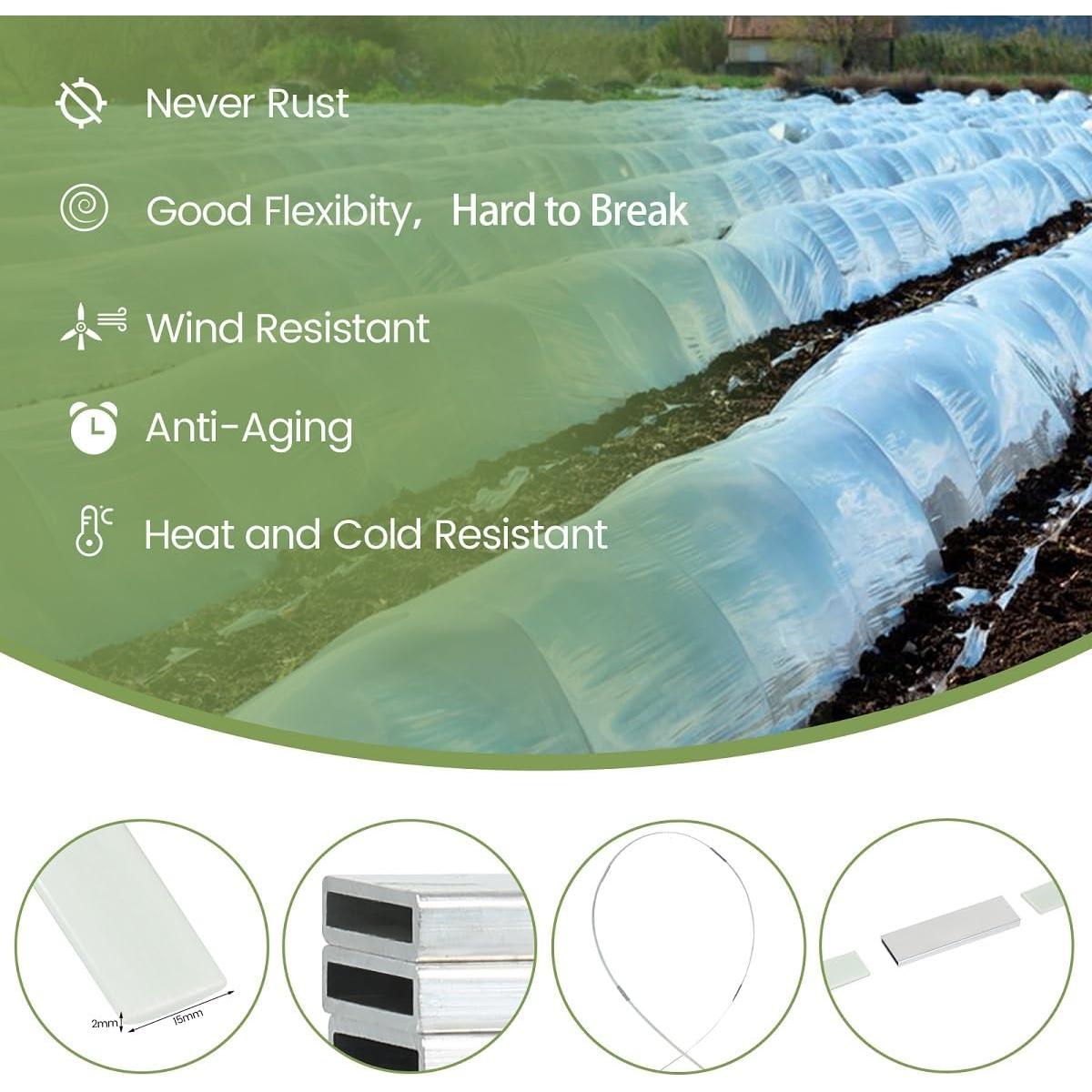 Arcos de Invernadero Sunwuk 20pcs Fibra de Vidrio Tamaño S