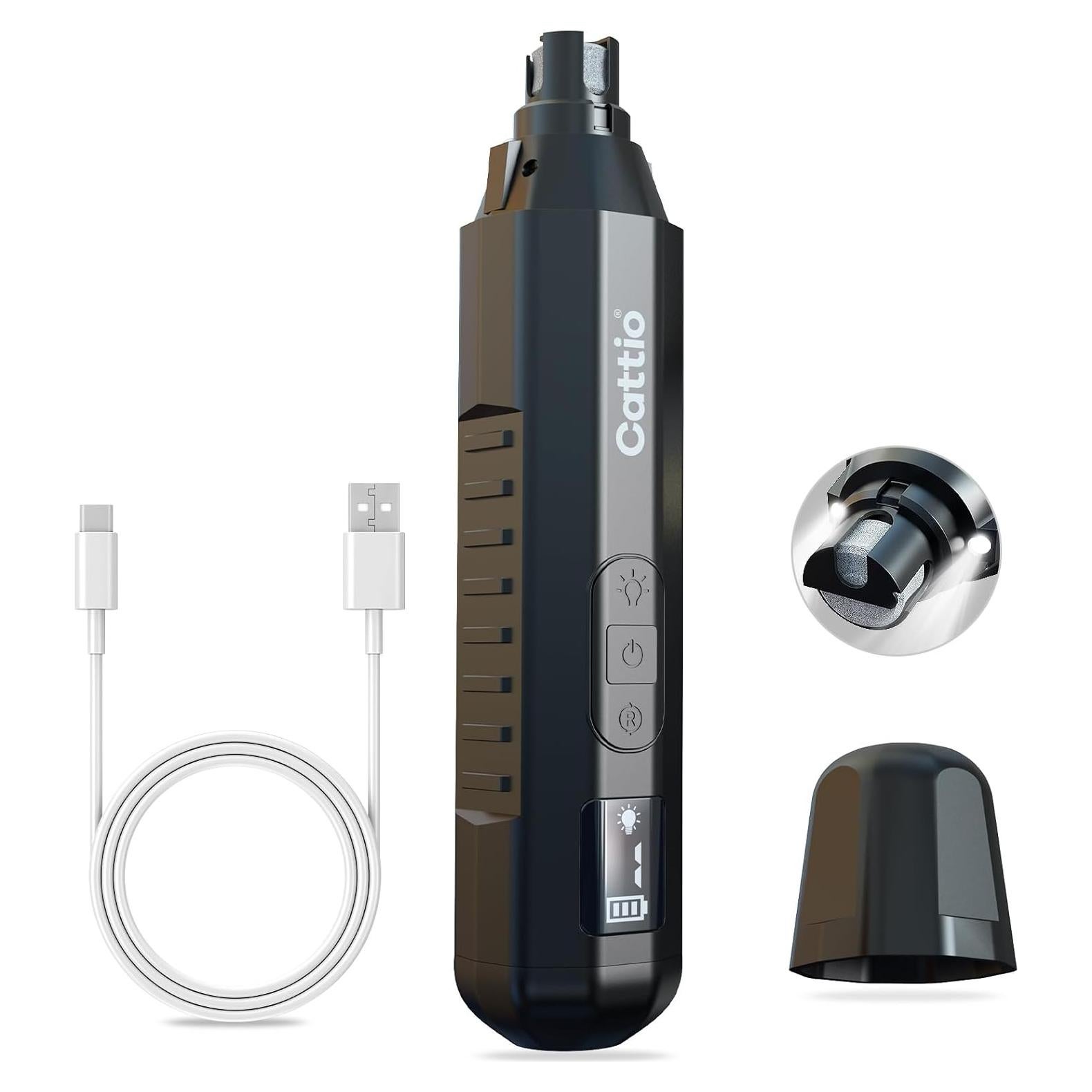 Cortador de Uñas Eléctrico Cattio para Perros y Gatos - Silencioso y Ergonómico